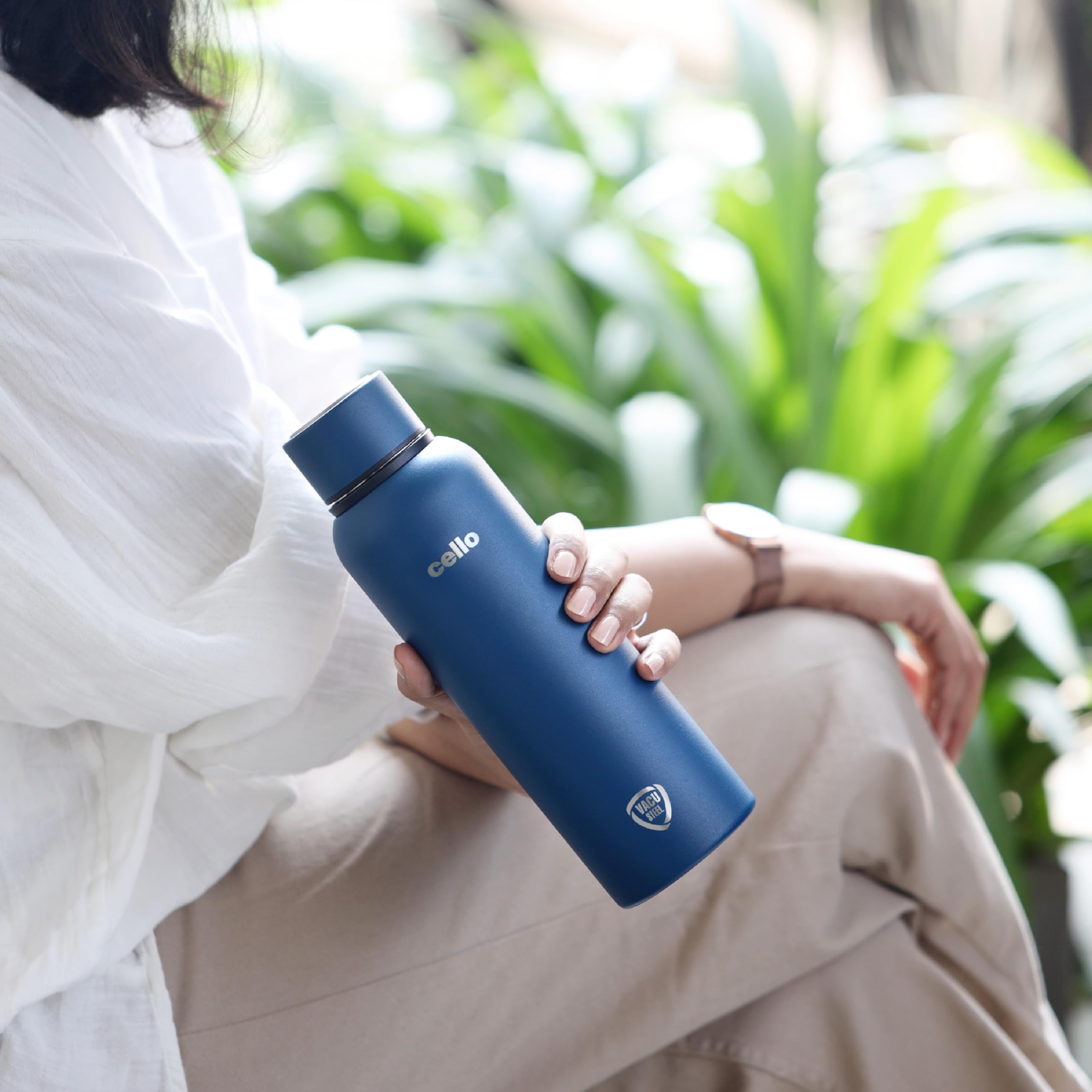 Cello Duro Kent Insulated Stainless Steel Flask Water Bottle For Daily Use 550 Ml, Dark Blue | Double Wall Vacuum Insulated 24 H