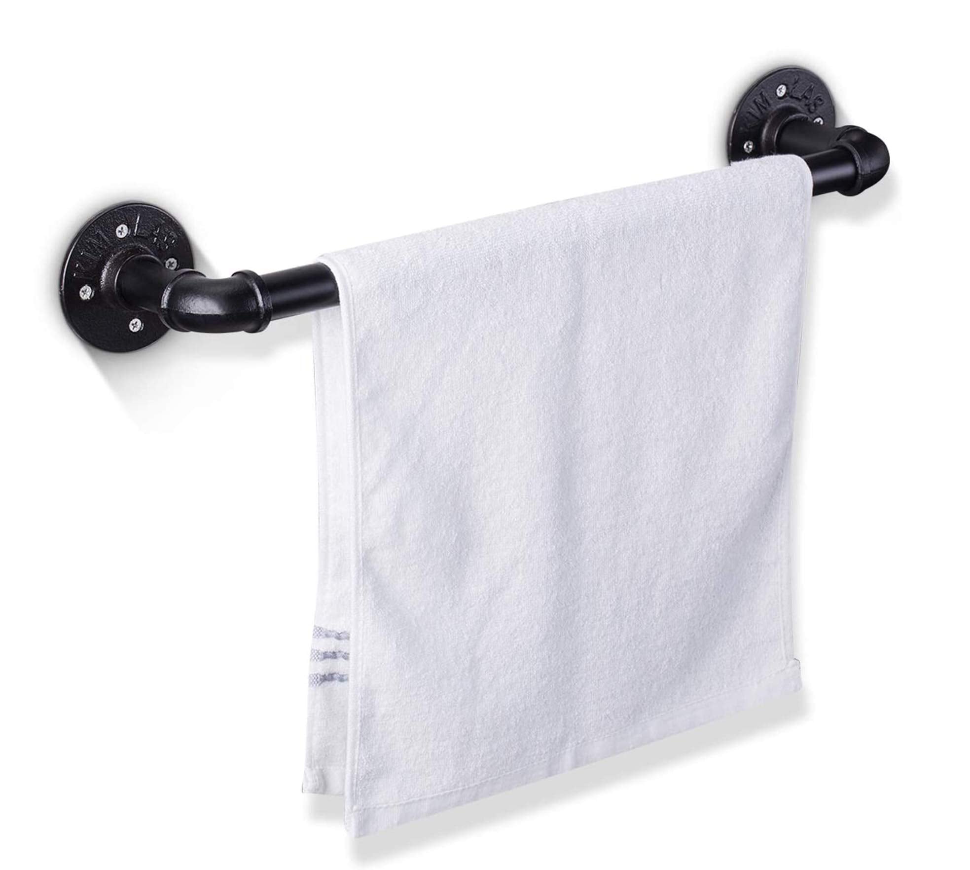 2 Pack 18 Inch Industrial Pipe Towel Bar  Elibbren Bathroom Hardware Towel Bar Accessory  DIY Wall Mount Bath Towel Rack Holder