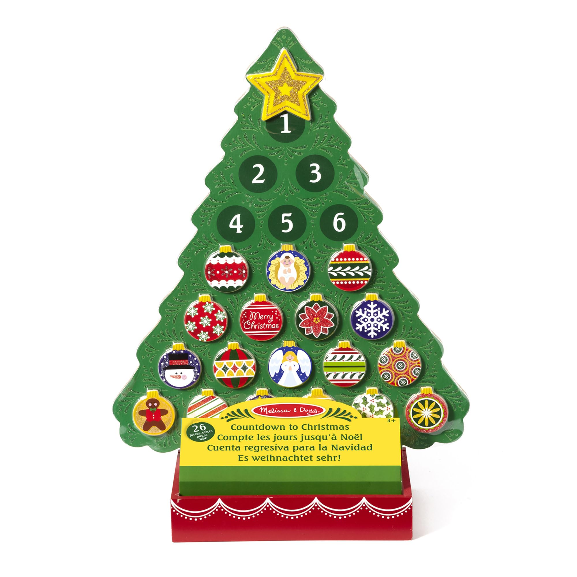 Melissa & Doug 13571 Countdown to Christmas Wooden Advent Calendar