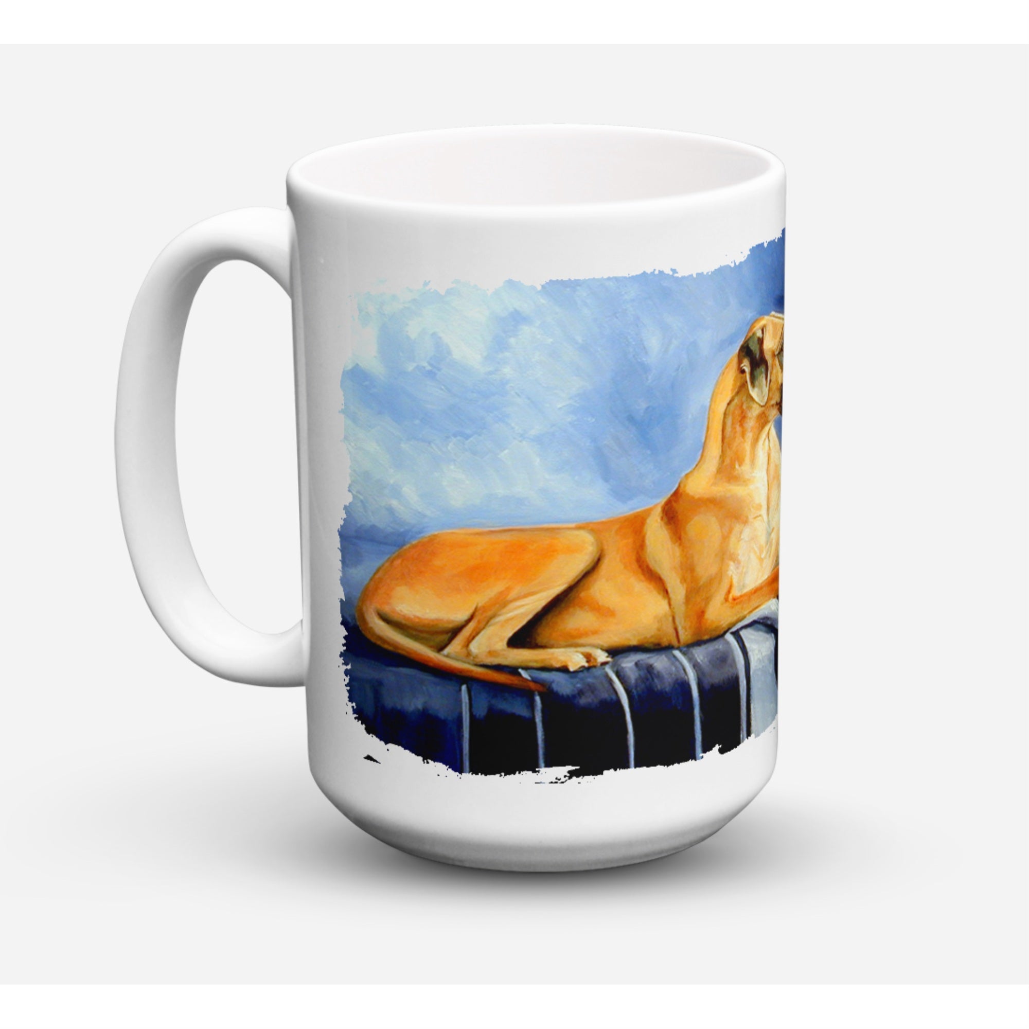Carolines Treasures 7204CM15 Natural Fawn Great Dane Microwavable Ceramic Coffee Mug 15 oz Multicolor