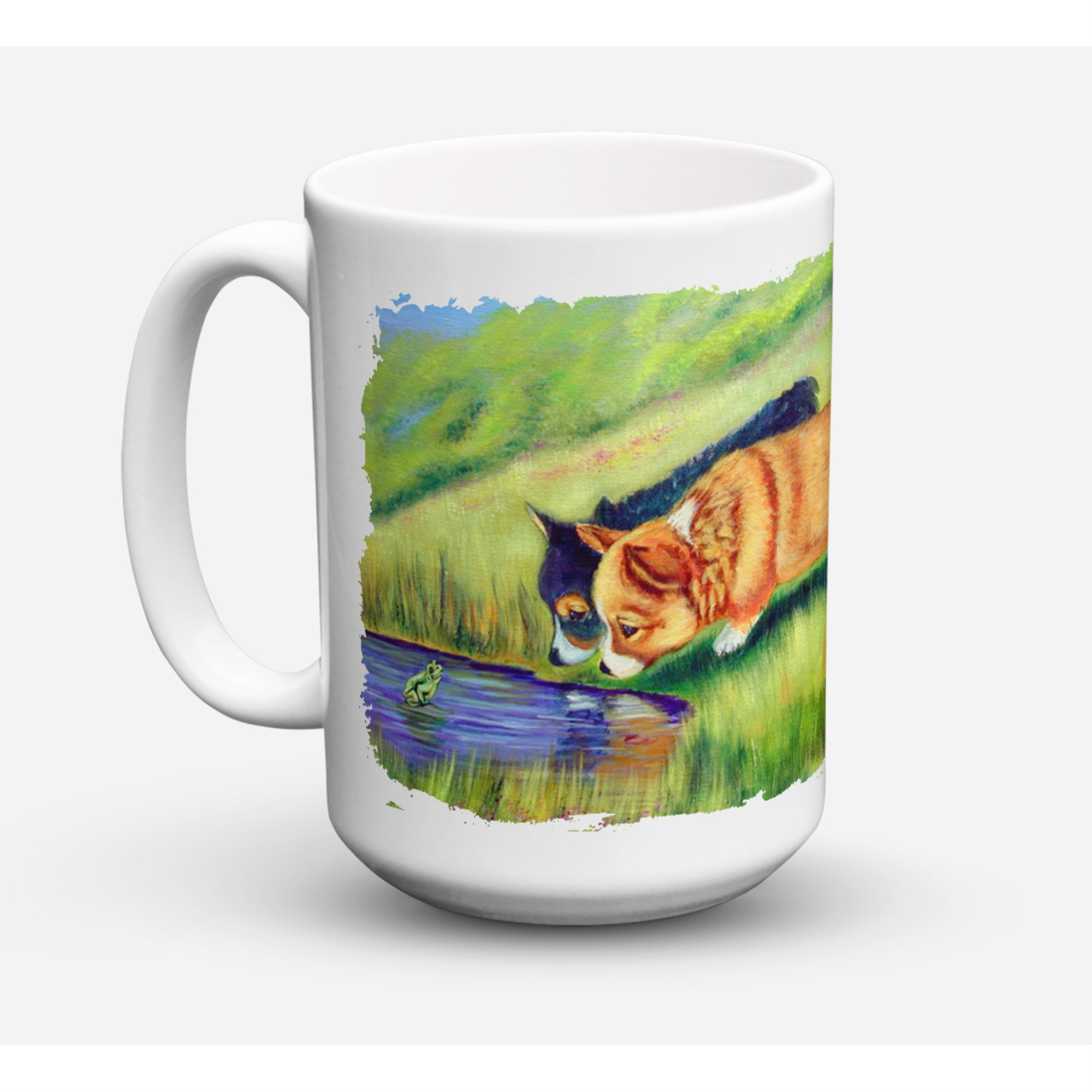 Carolines Treasures 7292CM15 Corgi Dishwasher Safe Microwavable Ceramic Coffee Mug 15 oz Multicolor