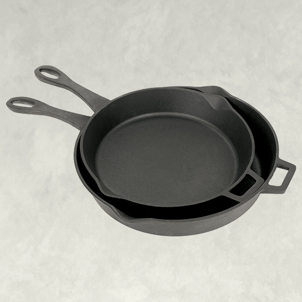 Bayou Classic 2-Pc Cast Iron Skillet Set - 12-In, 14-In