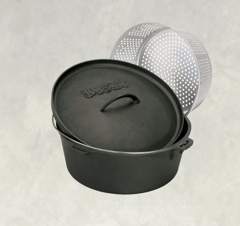 14-Qt Dutch Oven With Basket And Stainless Handle
