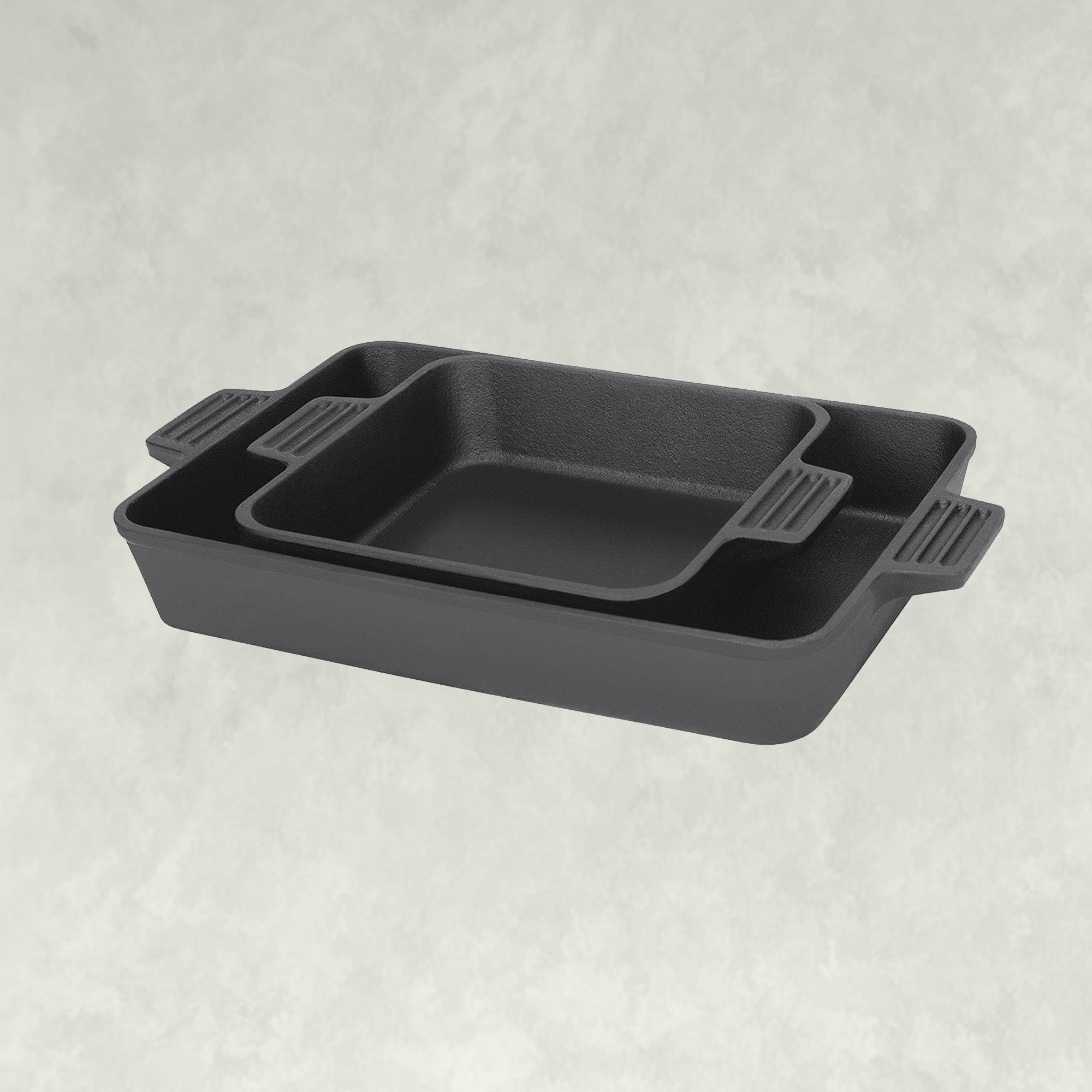 Bayou Classic 2-pc Cast Iron Cake Pan Set, 8-in and 9 x 13-in