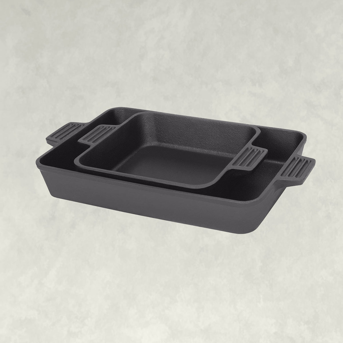 Bayou Classic 2-pc Cast Iron Cake Pan Set, 8-in and 9 x 13-in