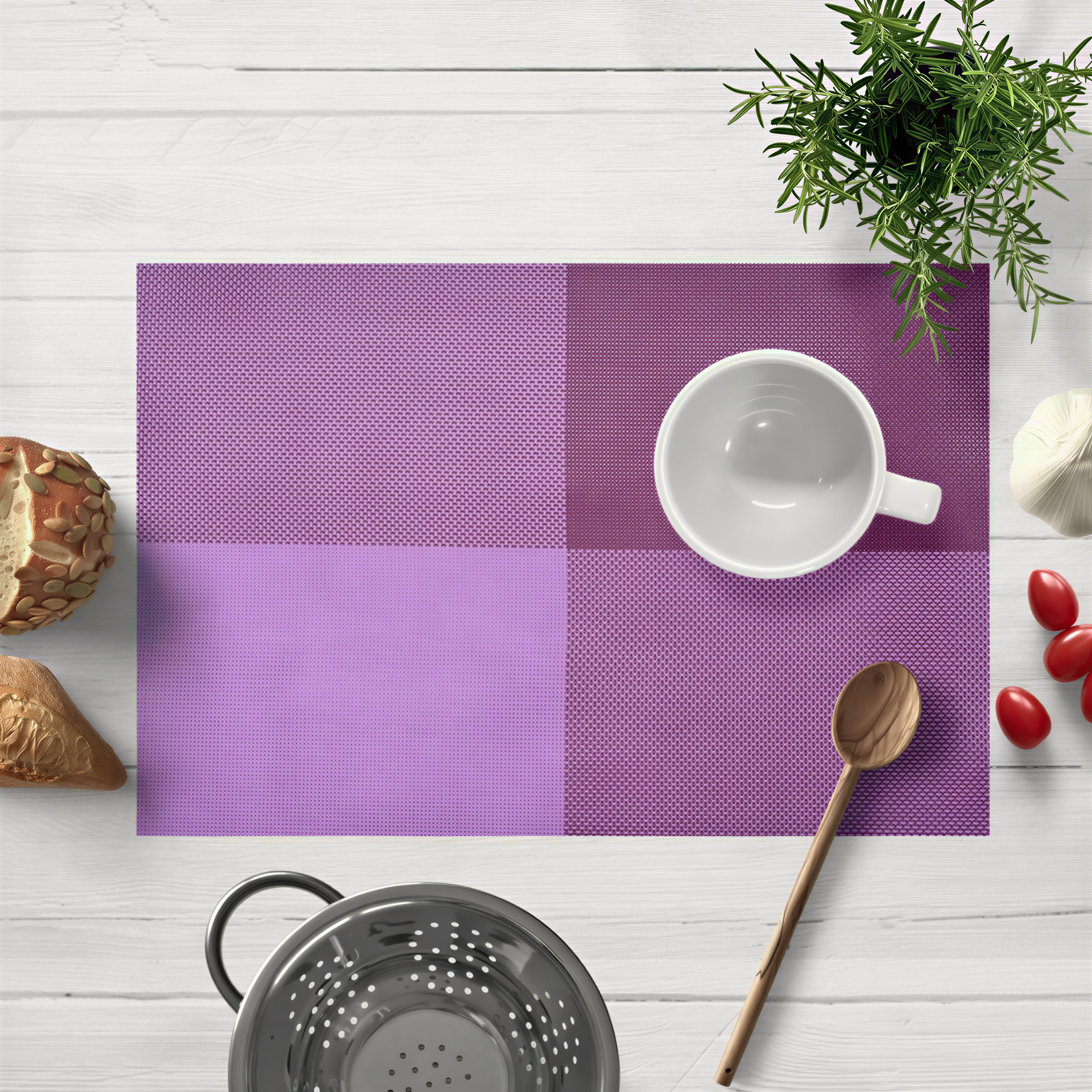 Vinyl Placemats | Scratch Resistant, Washable Table Mats for Indoor Outdoor Dining Decor 18x12"