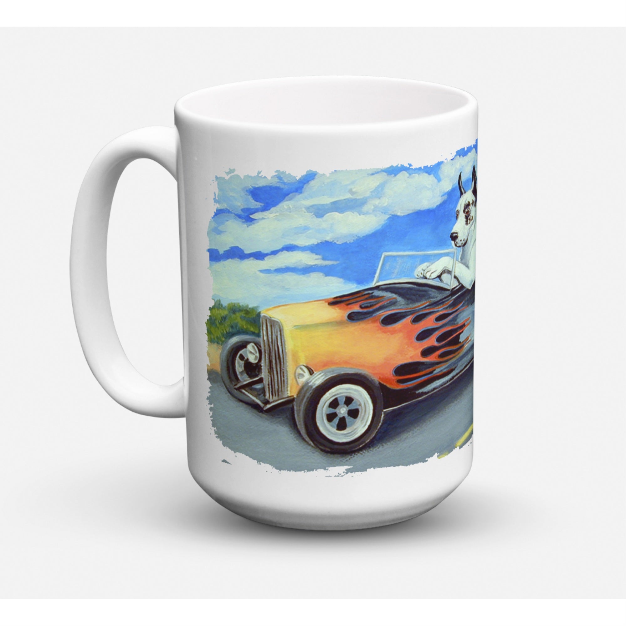 Carolines Treasures 7502CM15 Great Dane Dishwasher Safe Microwavable Ceramic Coffee Mug 15 oz Multicolor