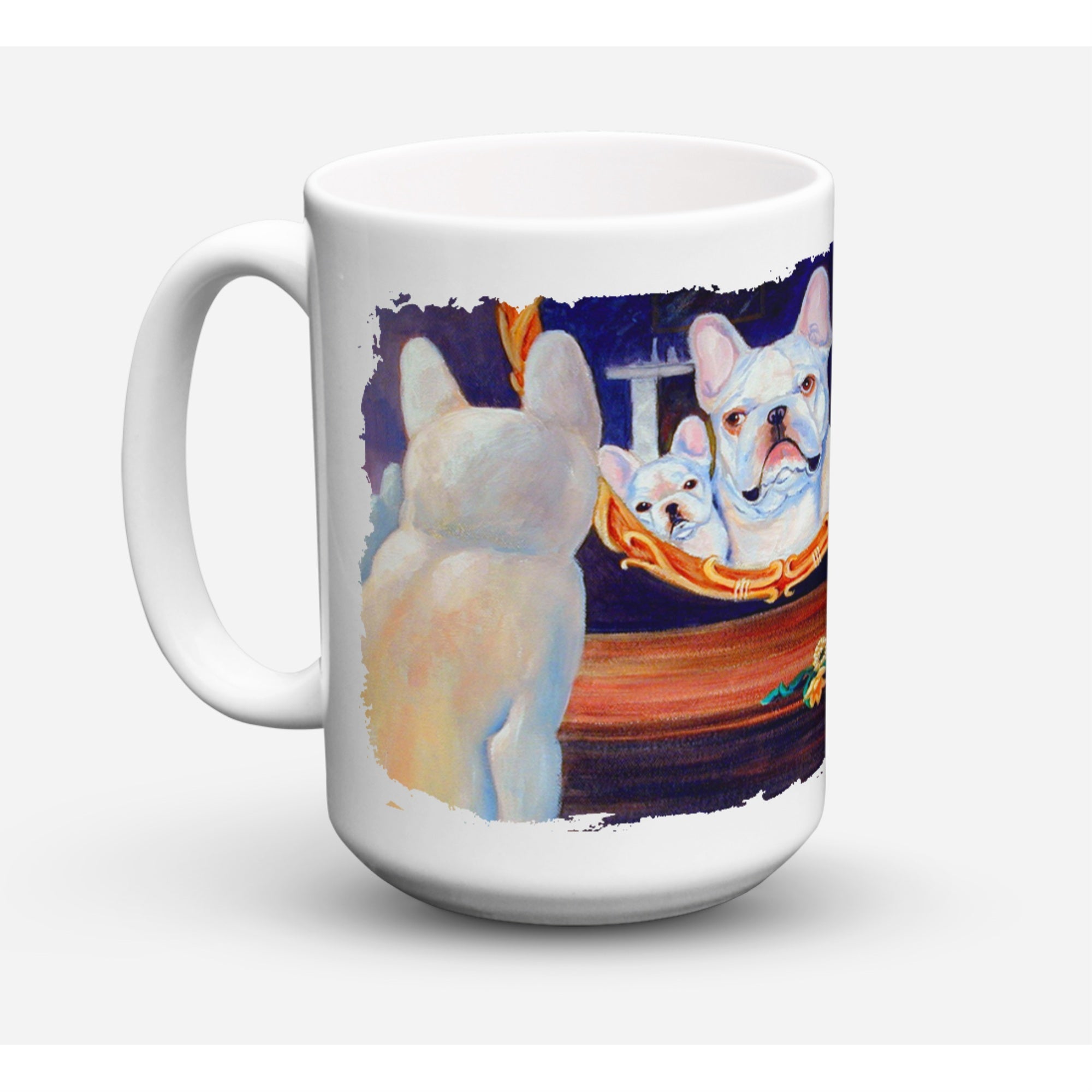 Carolines Treasures 7514CM15 French Bulldog Microwavable Ceramic Coffee Mug 15 oz Multicolor