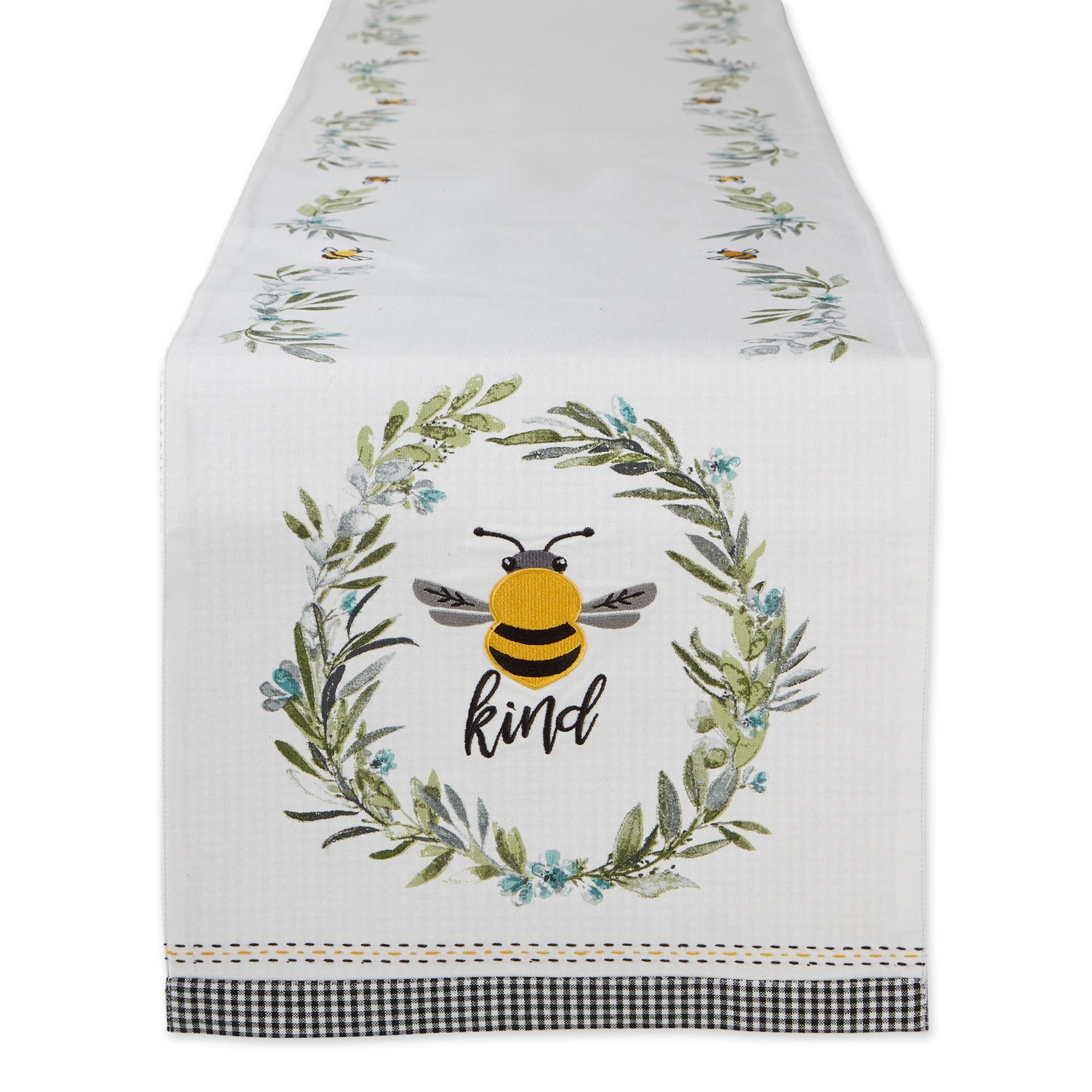 DII Bee Kind Reversible Embellished Table Runner