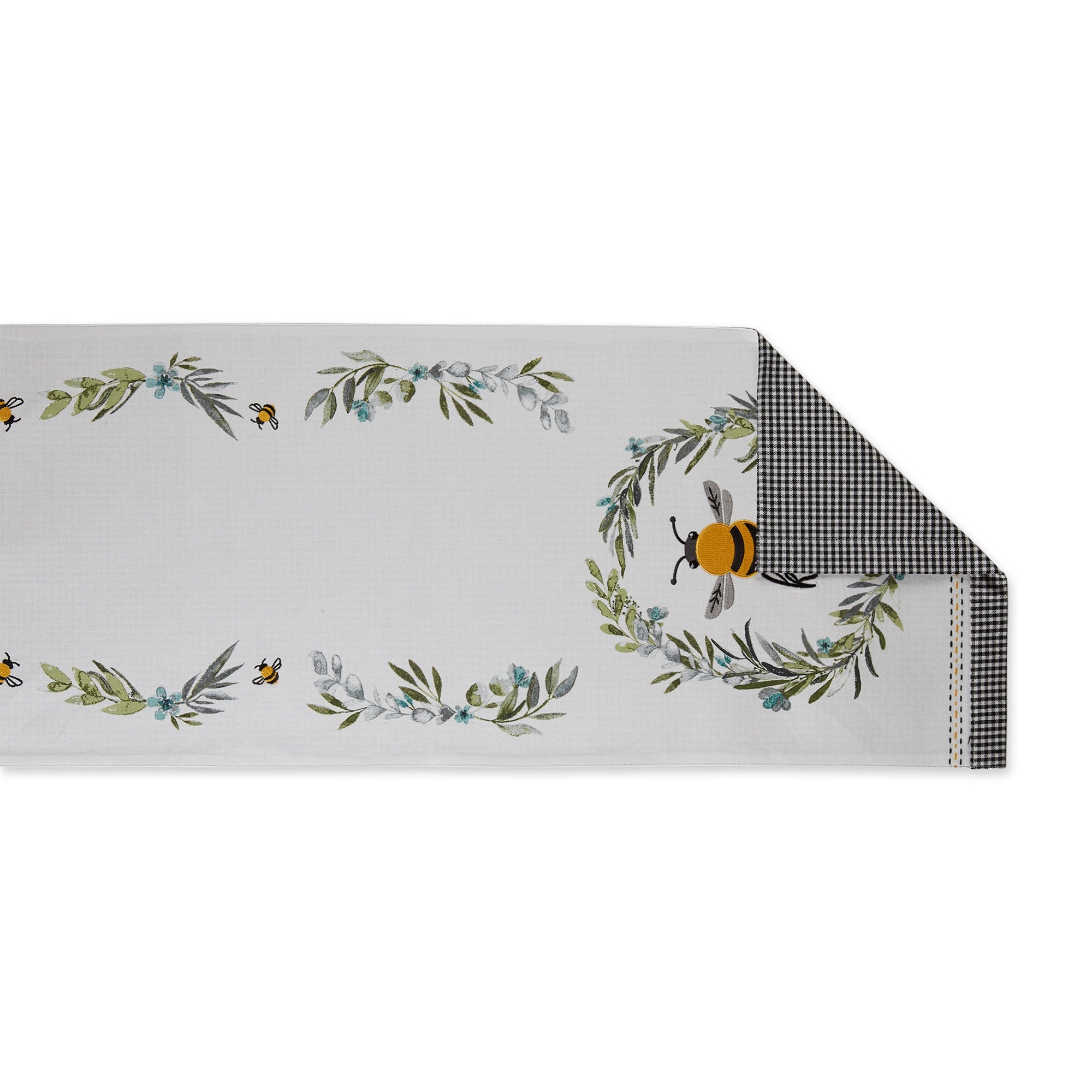 DII Bee Kind Reversible Embellished Table Runner
