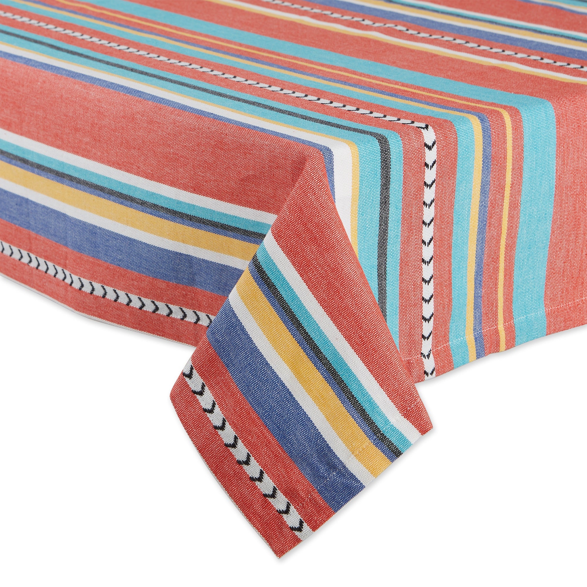 DII Verano Stripe Tablecloth 52x52