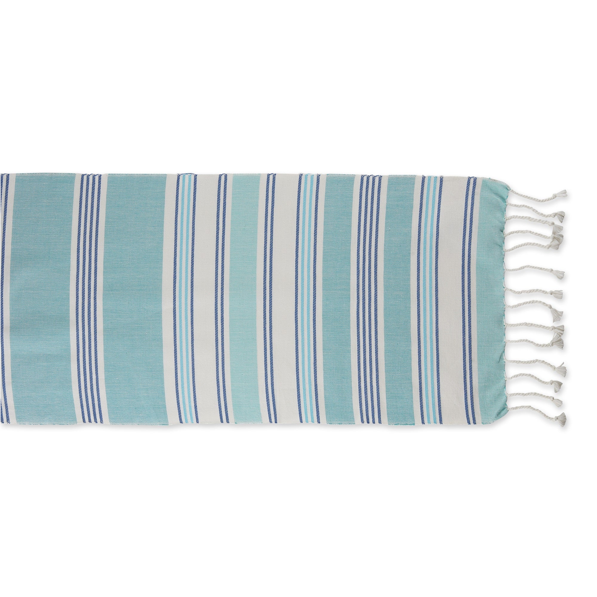 DII Tidal Stripe Fouta Table Runner 14x72