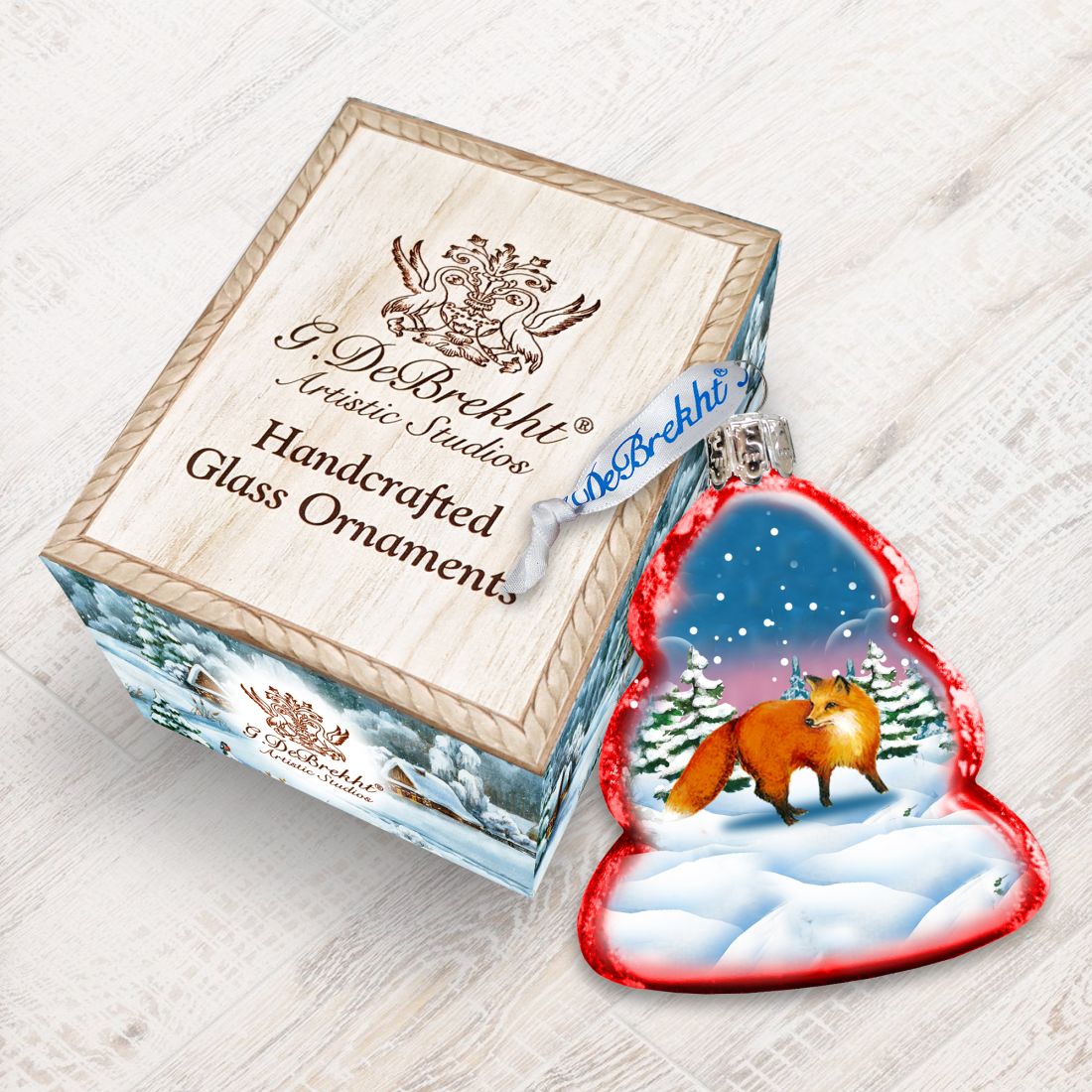 Fox Mercury Glass Ornament by G. DeBrekht - Wildlife Holiday Décor - 771029