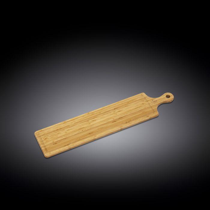 Bamboo Long Serving Board With Handle 26" inch X 5.9" inch | 66 X 15 Cm