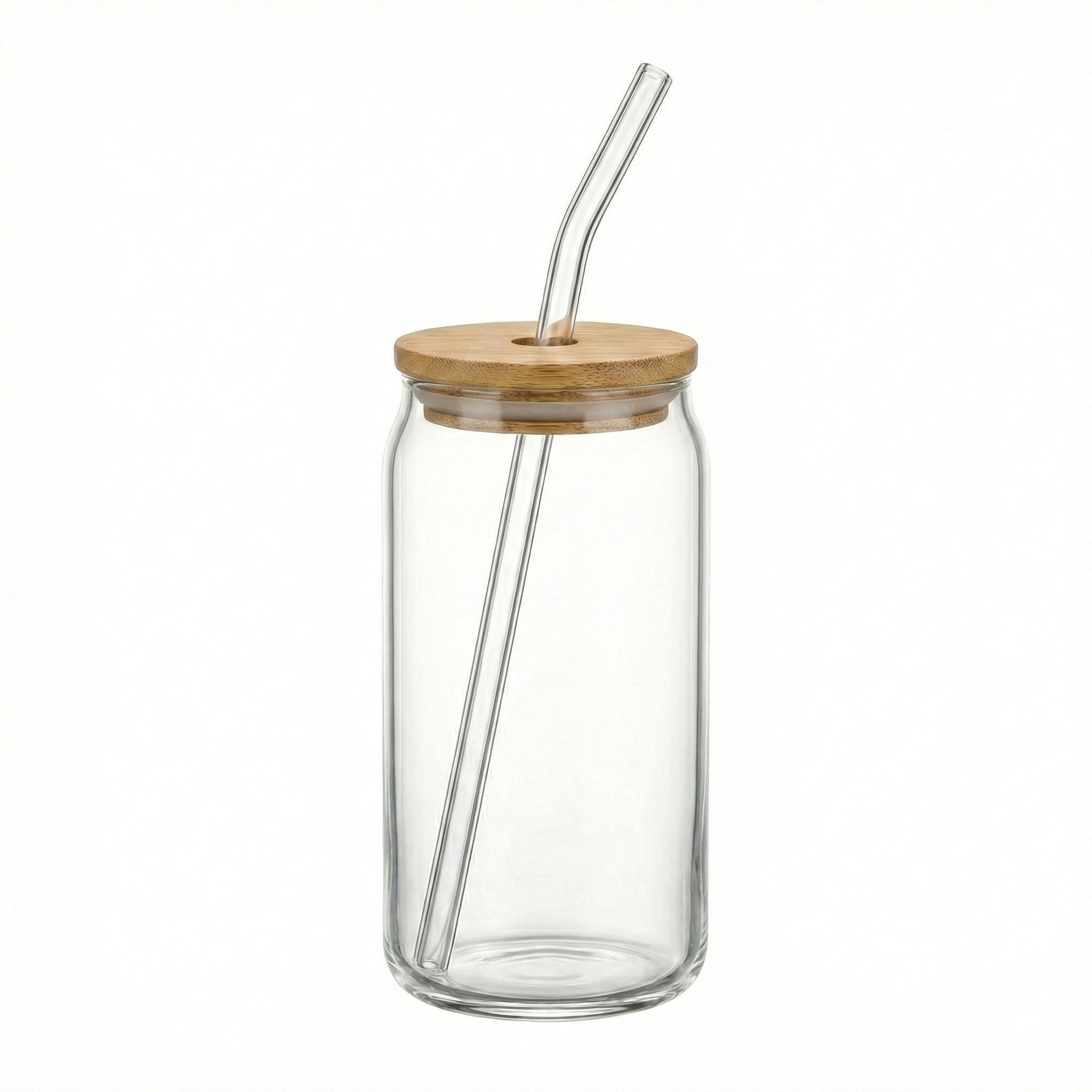 Avalon Set of 4 Glass Sippers - 18oz. with Bamboo Lid