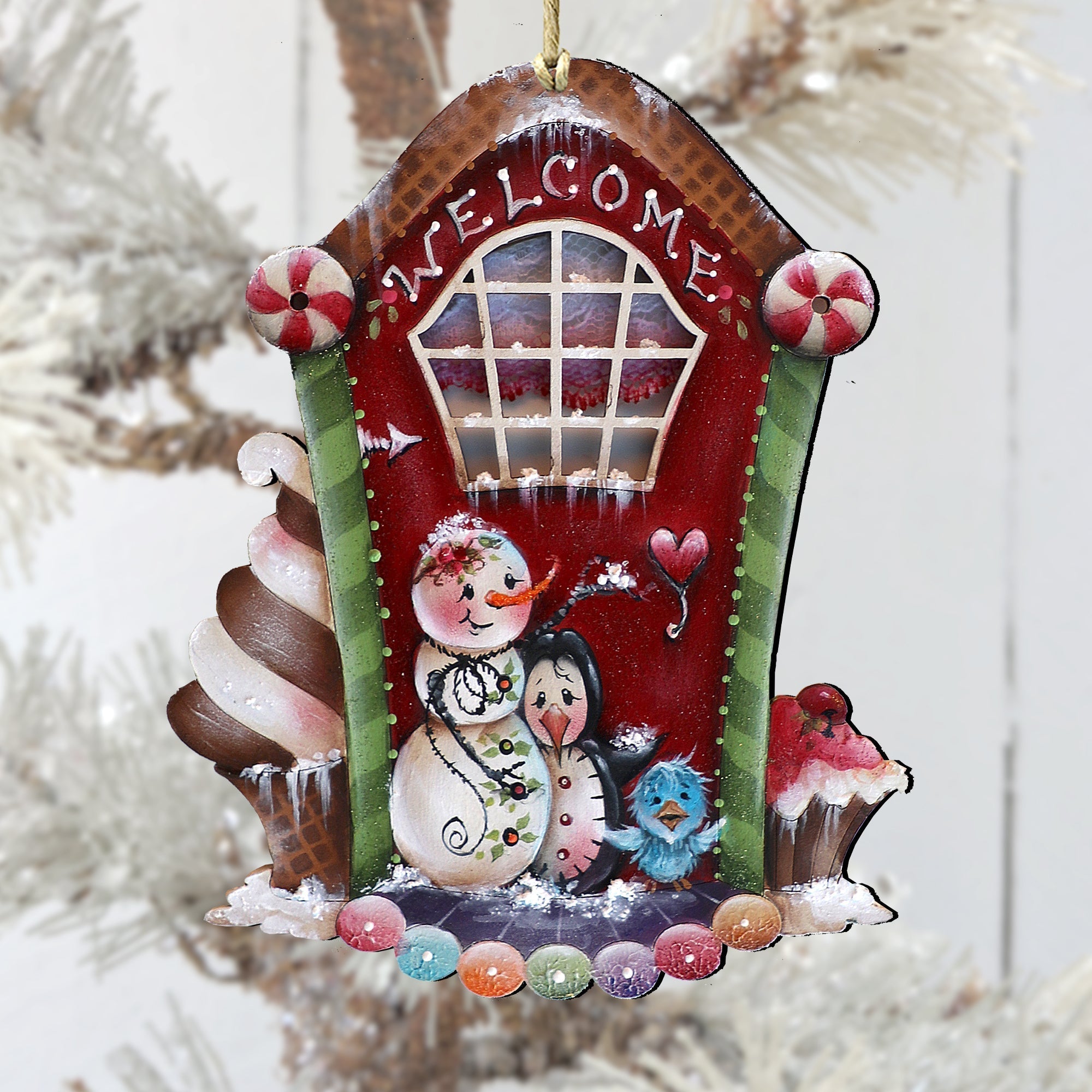 A Season of Sweet Christmas Wooden Ornaments by Jamie Mills-Price Christmas Santa Snowman Decor - 8611079-MP