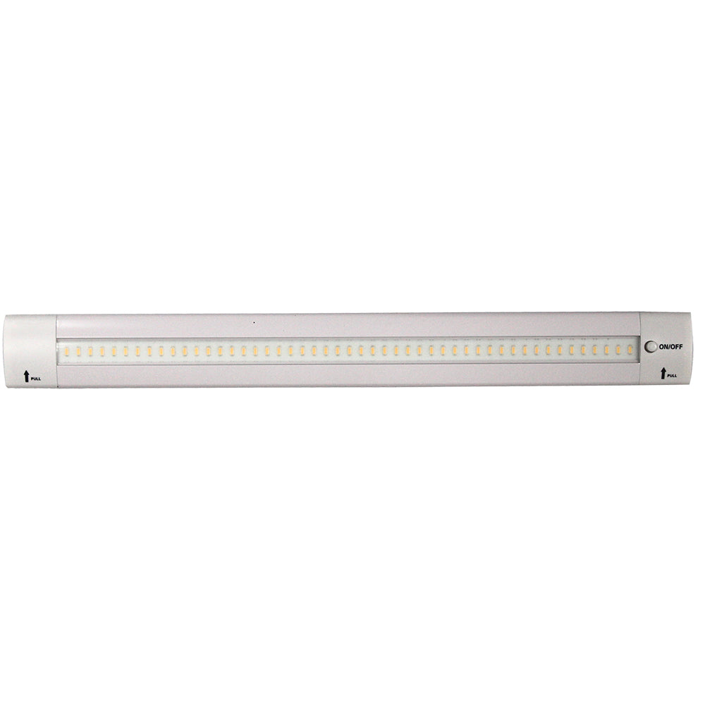 Lunasea 12 Adjustable Angle LED Light Bar - w/Push Button Switch - 12VDC - Warm White