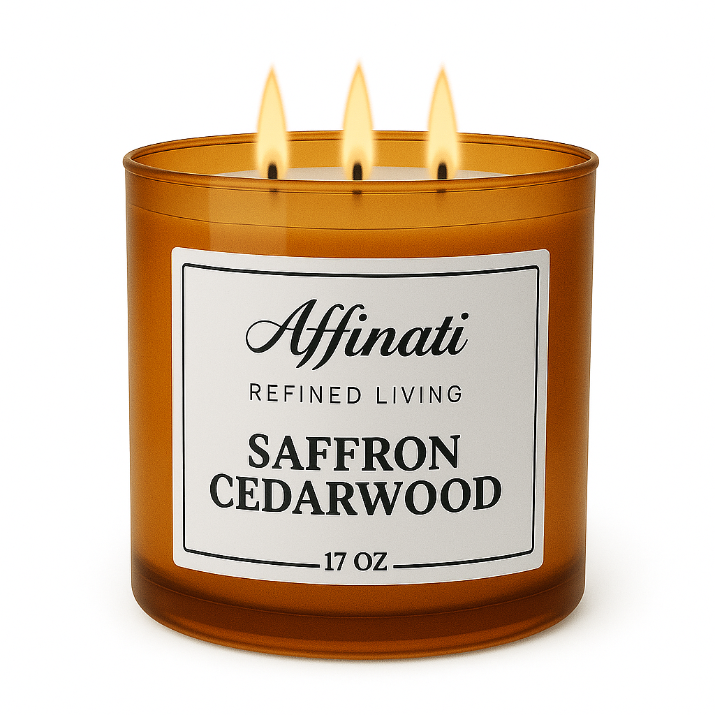 3-Wick Saffron Cedarwood Candle