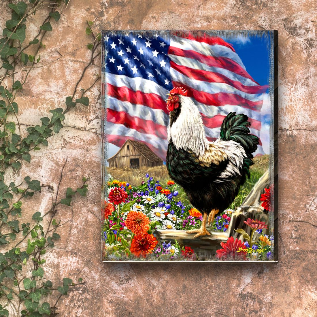 Morning in America Art Wooden Wall Art by D. Gelsinger - American Patriotic Decor - 95680B-DG