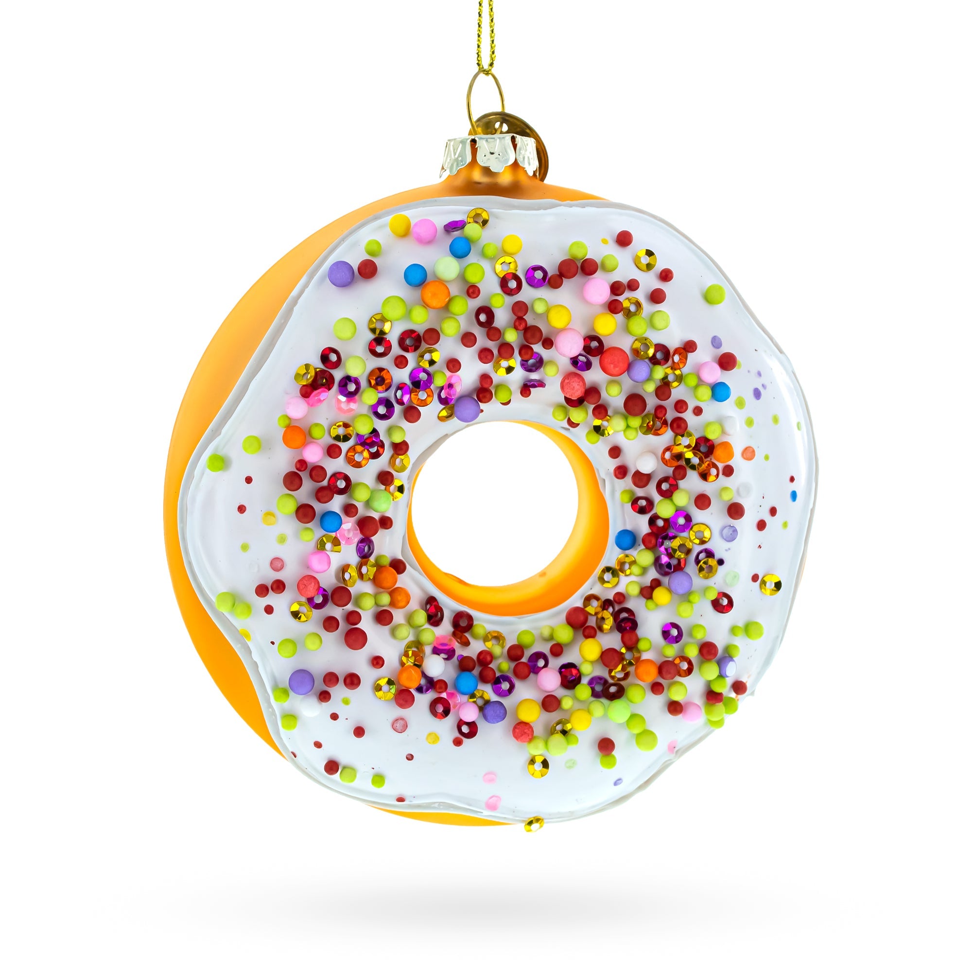 Doughnut Delight Glass Christmas Ornament