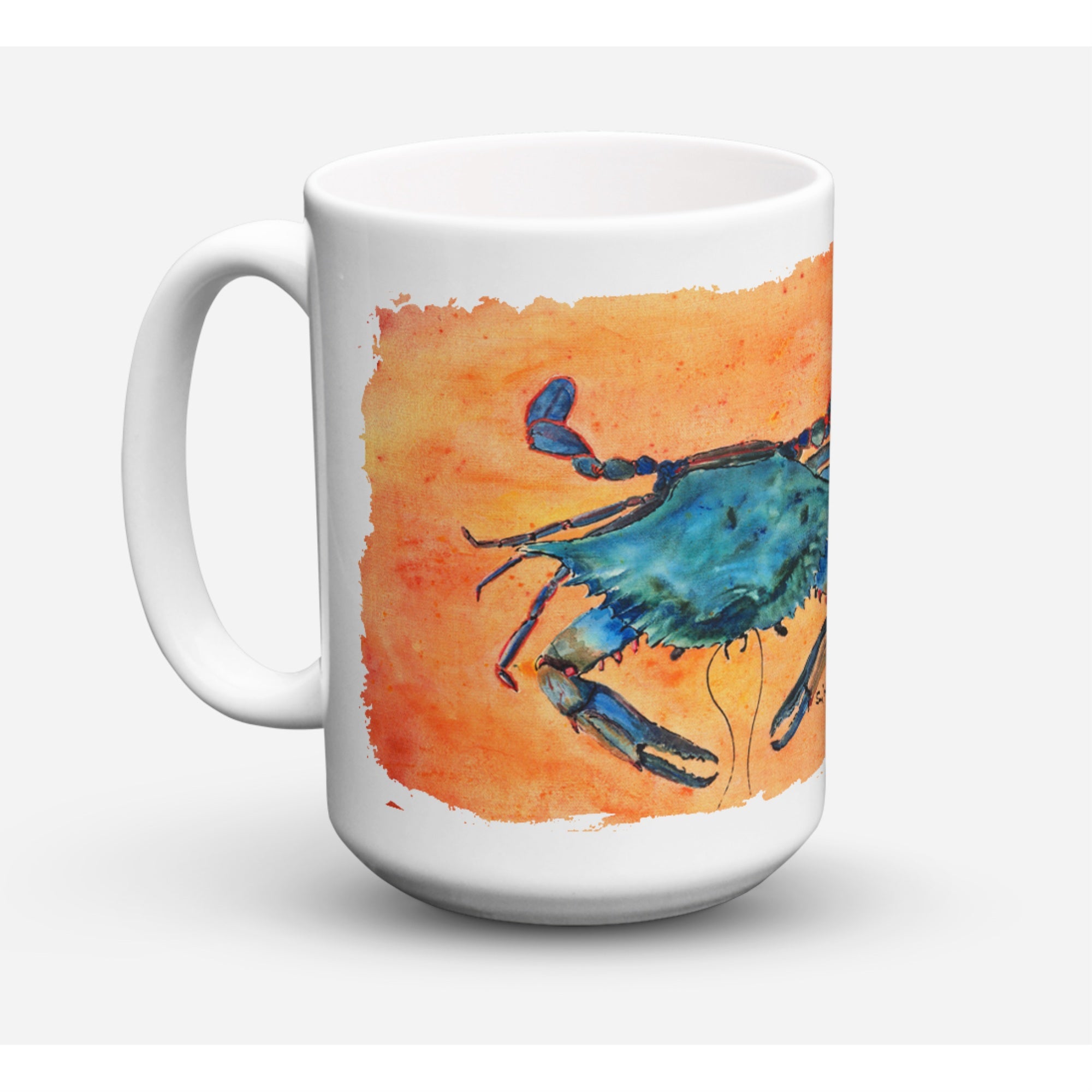 Carolines Treasures 8097CM15 Crab Dishwasher Safe Microwavable Ceramic Coffee Mug 15 oz Multicolor