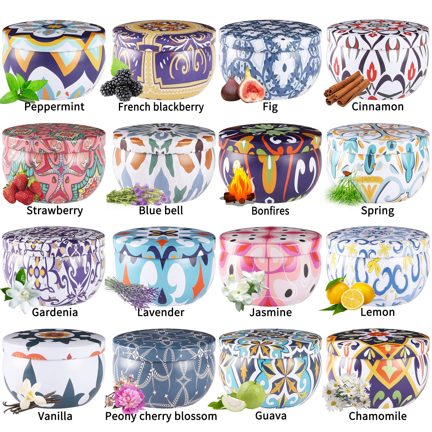 16 Pack Scented Candles Gift Set- Aromatherapy Candle Gifts for Men, Woman-Men Candle Set,Ideal Gift for Travel Home D  cor