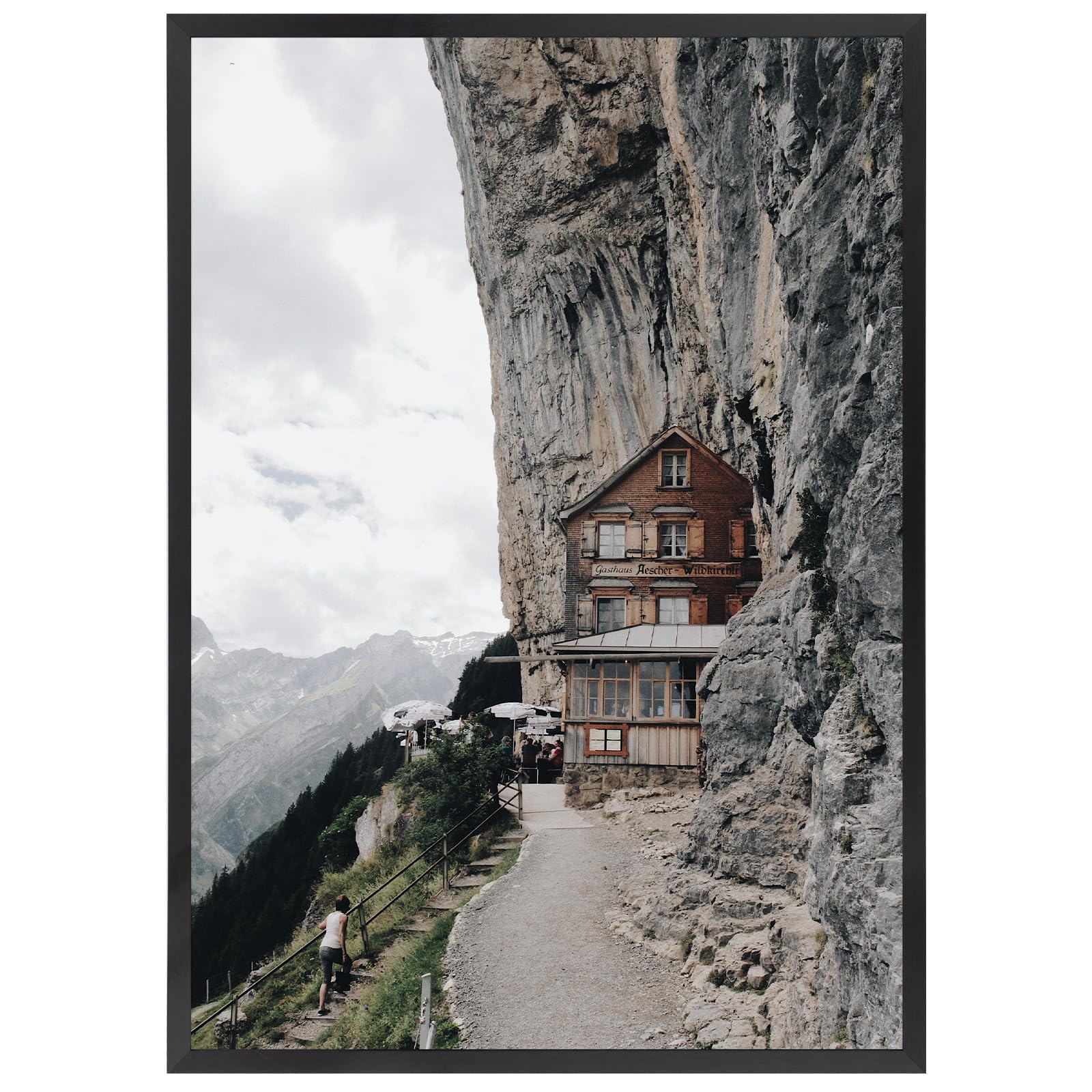 Frametory, A3 Aluminum Poster Frame, Acrylic Front, Thin Metal Picture Frames for 11.7x16.5 Photo, Horizontal/Vertical Wall Moun