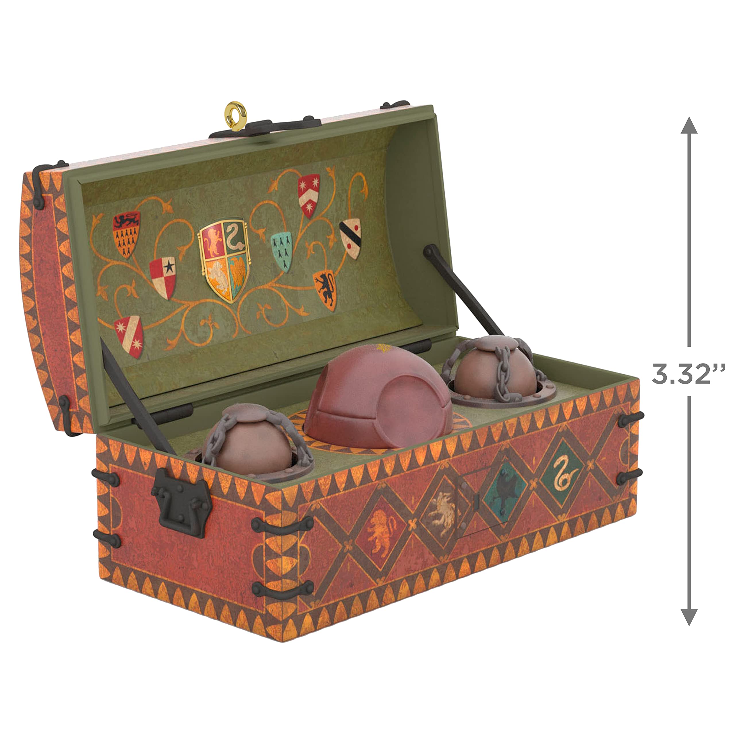 Hallmark Keepsake Plastic Christmas Ornament 2022, Harry Potter Quidditch Set with Motion
