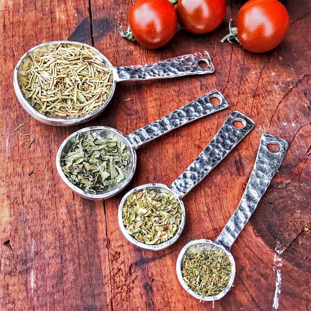 Crosby & Taylor Roman Pewter Measuring Spoons, Handmade In America