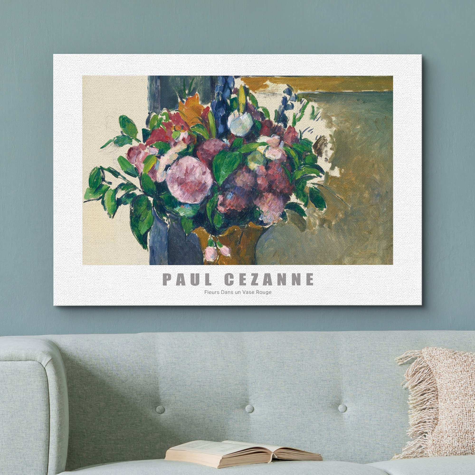 Wall26 Canvas Print Wall Art Flowers In A Vase By Paul Cezanne Historic Cultural Illustrations Fine Art Traditional Colorful For