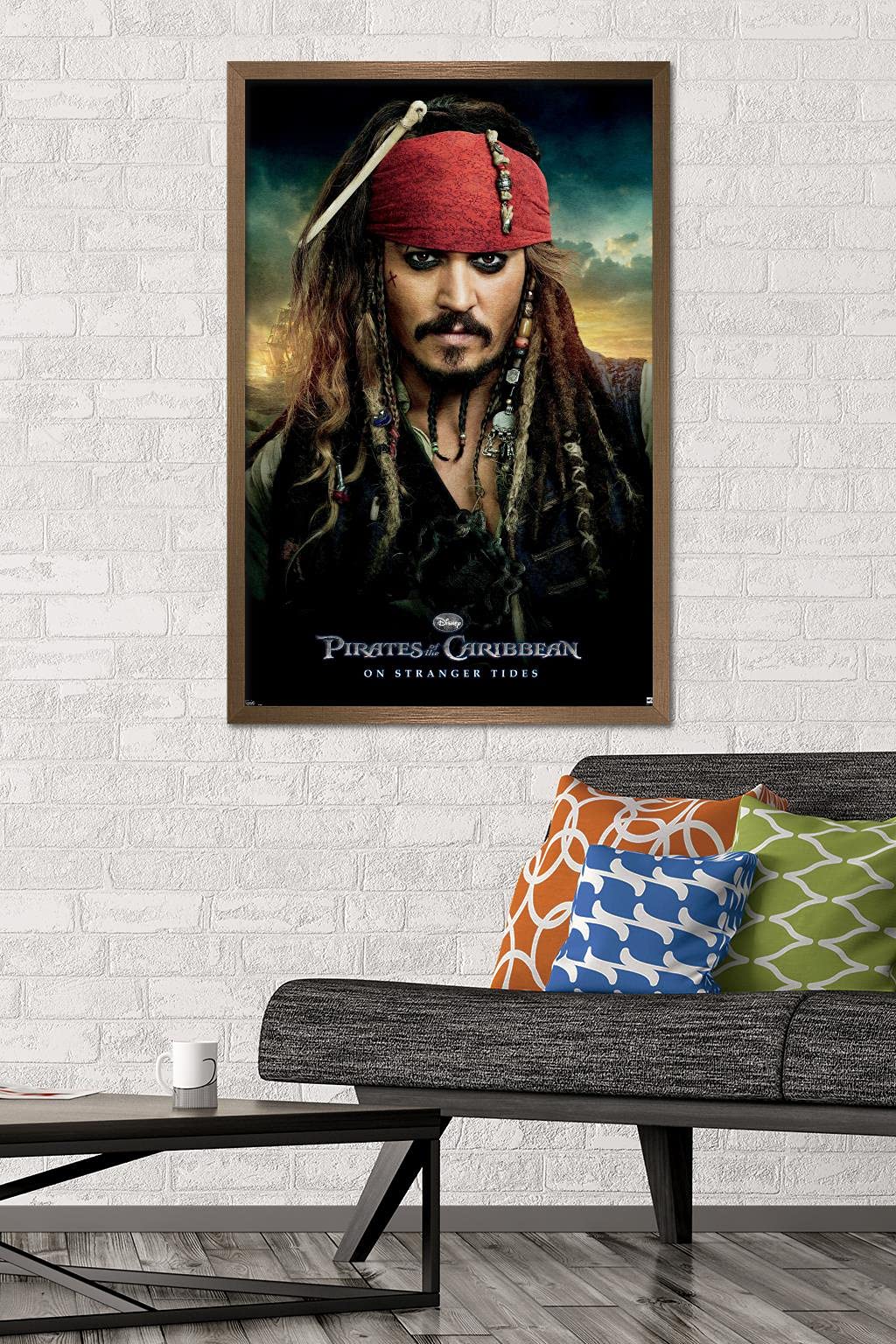 Trends International Disney Pirates Of The Caribbean: On Stranger Tides - One Sheet Wall Poster, 22.375'' X 34'', Bronze Framed