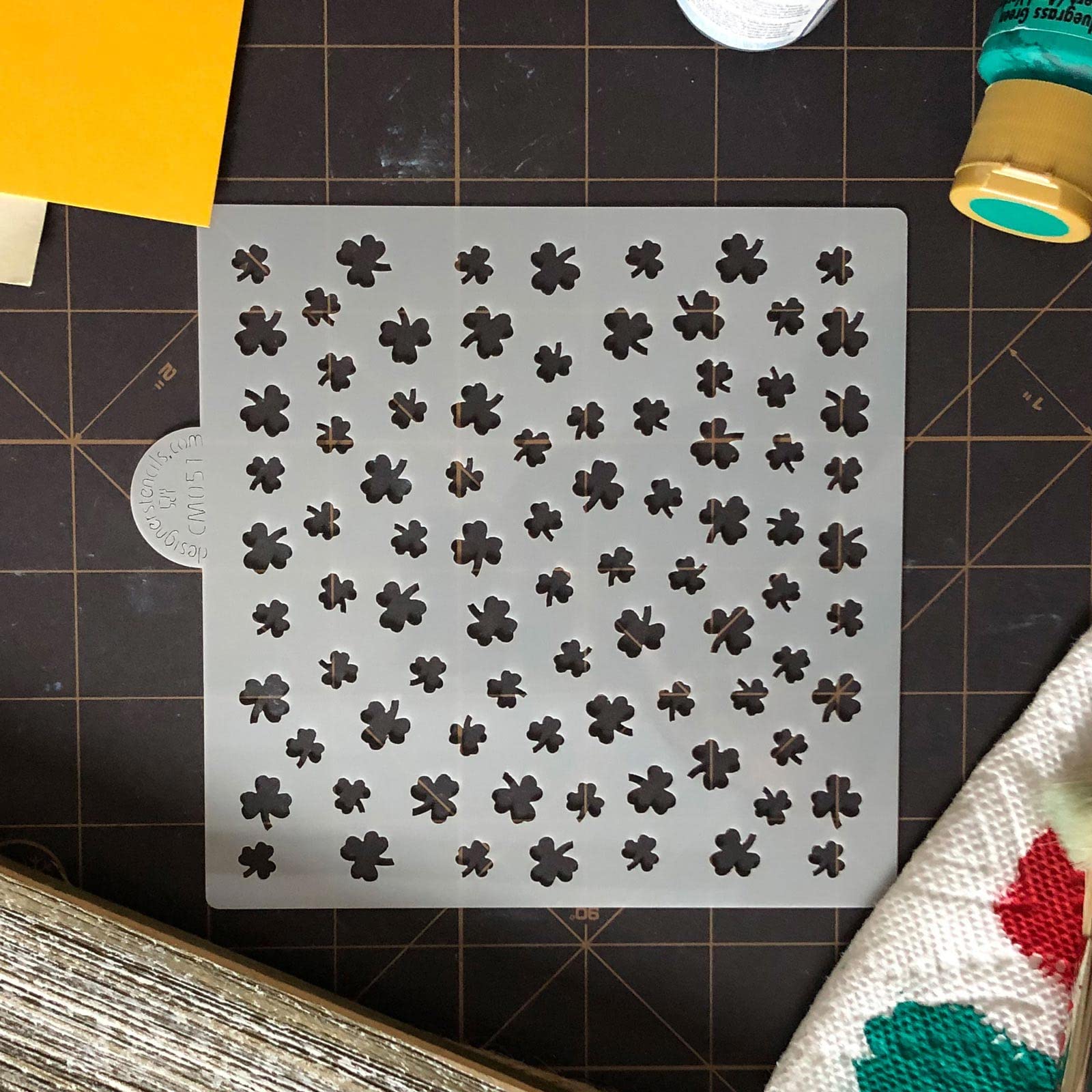 Shamrock Miniprint Cookie And Craft Stencil By Designer Stencils