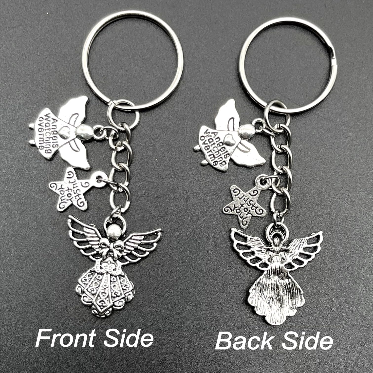 Jzk 30X Guardian Angel Keyring Keychains Key Charms For Christening Baby Shower Party Holy Communion Baptism Wedding Angel Gifts