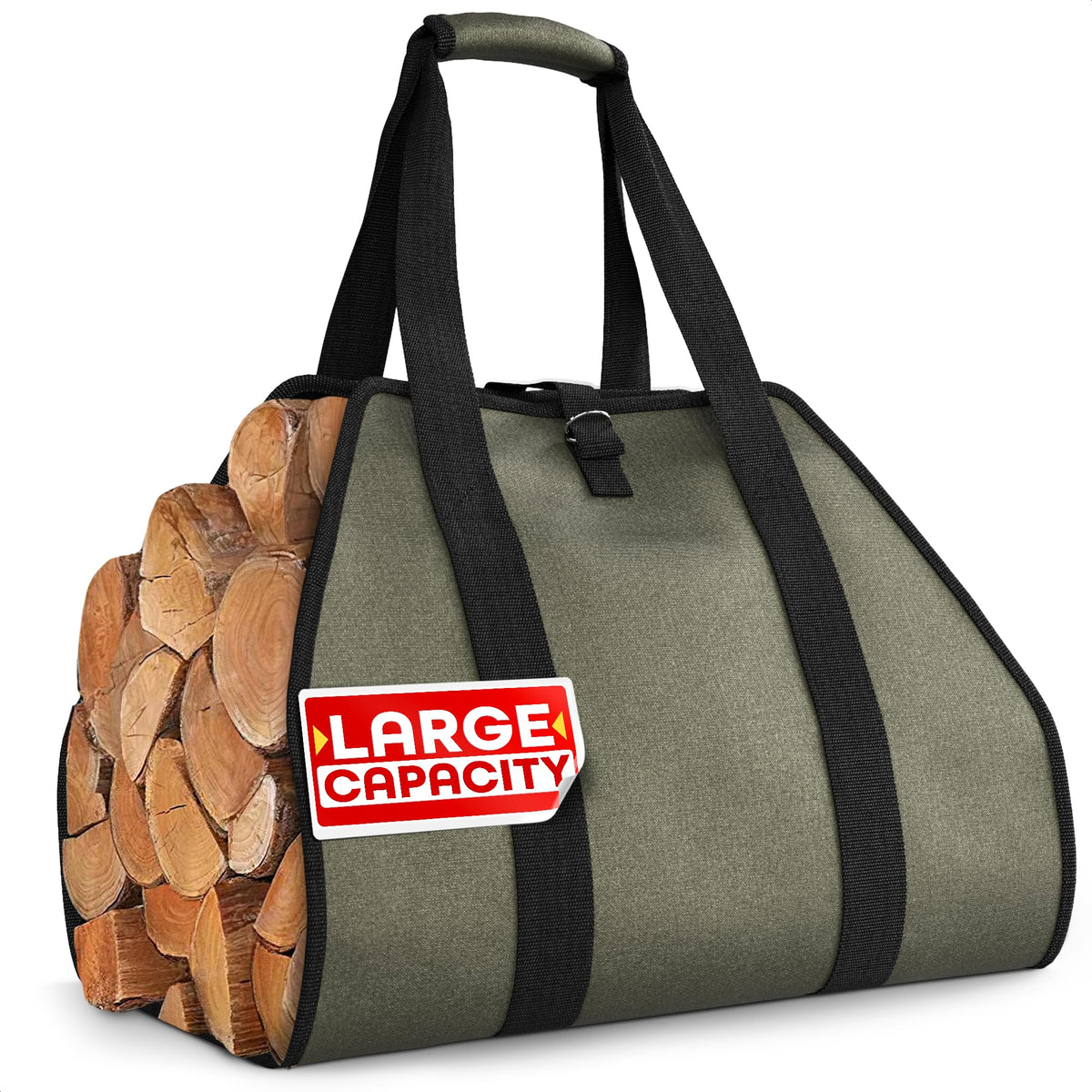 Waxed Wood Carrier For Firewood - 39.4X18.5 Fire Logs Fireplace Holder Log Carrier For Firewood Fireplace Wood Holder Indoor Fir