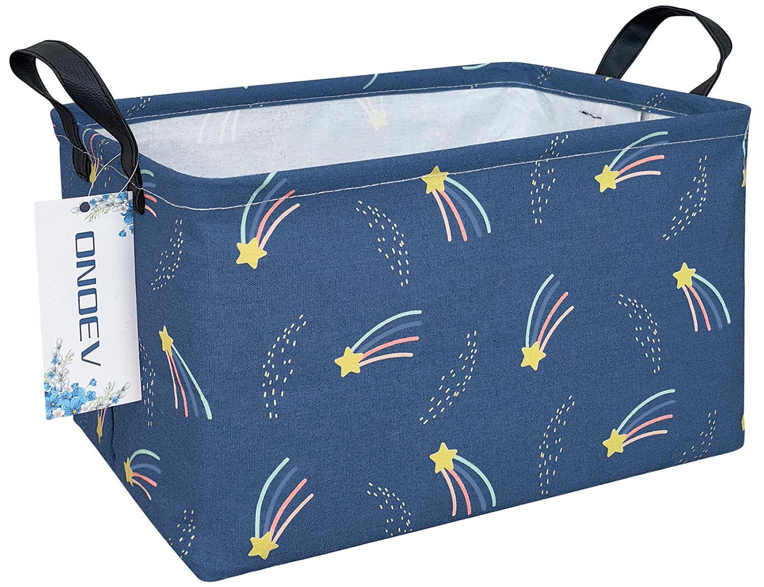 ONOEV Rectangular Folding Laundry Basket,waterproof Canvas Basket,gift basket,Suitable for children s room,Office,Clothes,Toys S