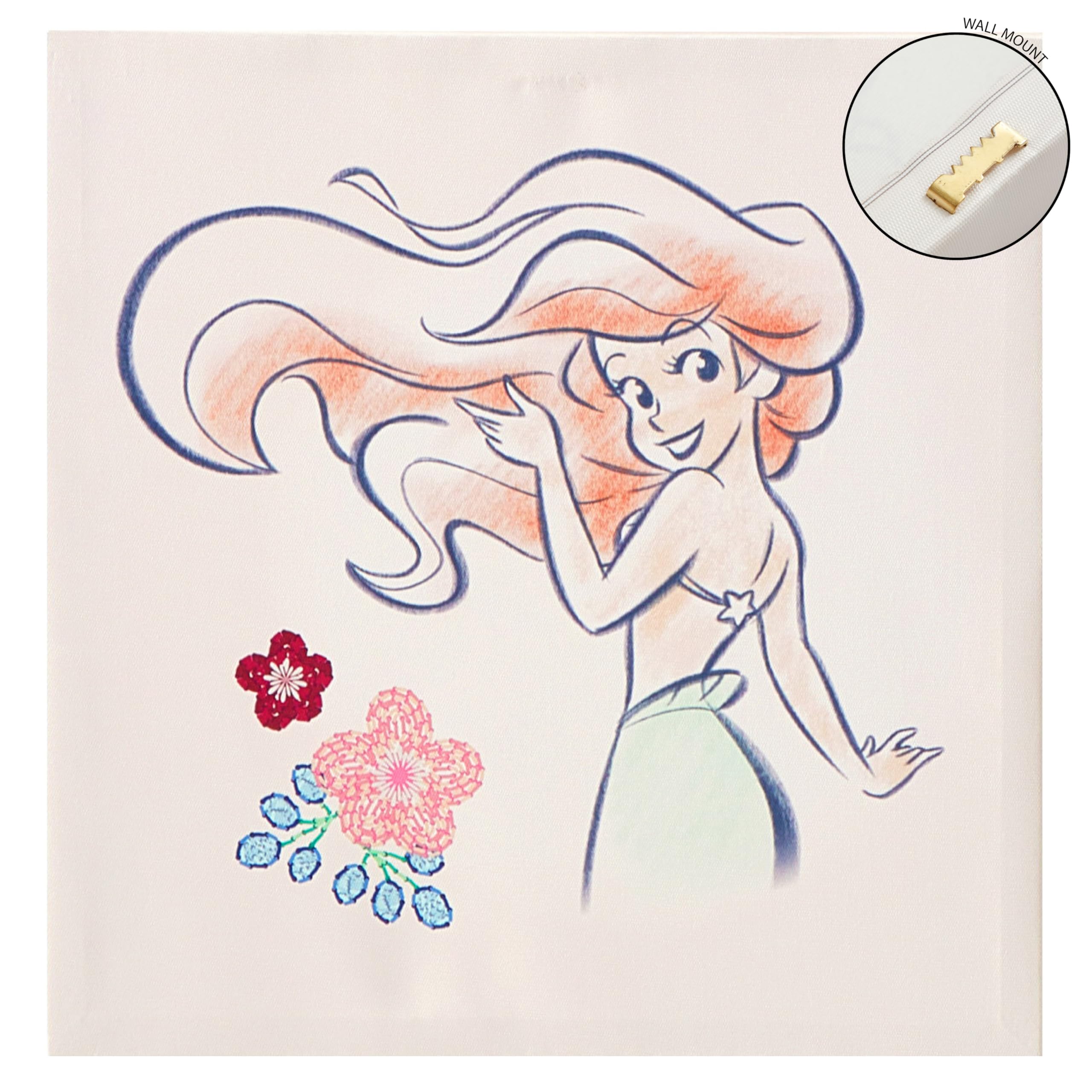 Idea Nuova Disney Princess 4 Pack Square Canvas Wall Art Set, 11''X11'' Each