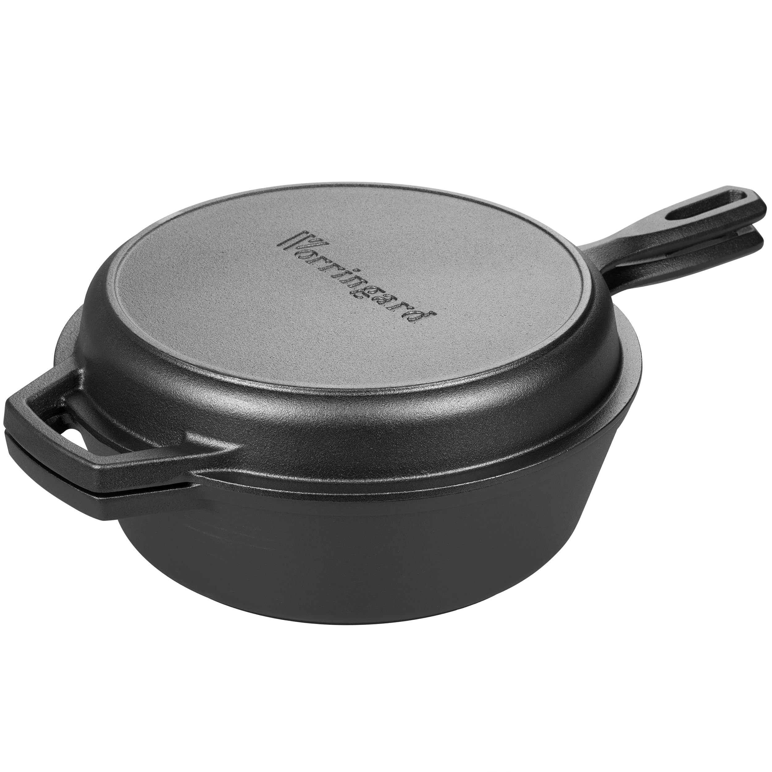 Vorringard Pre-Seasoned Double Dutch Oven, 3 Quart