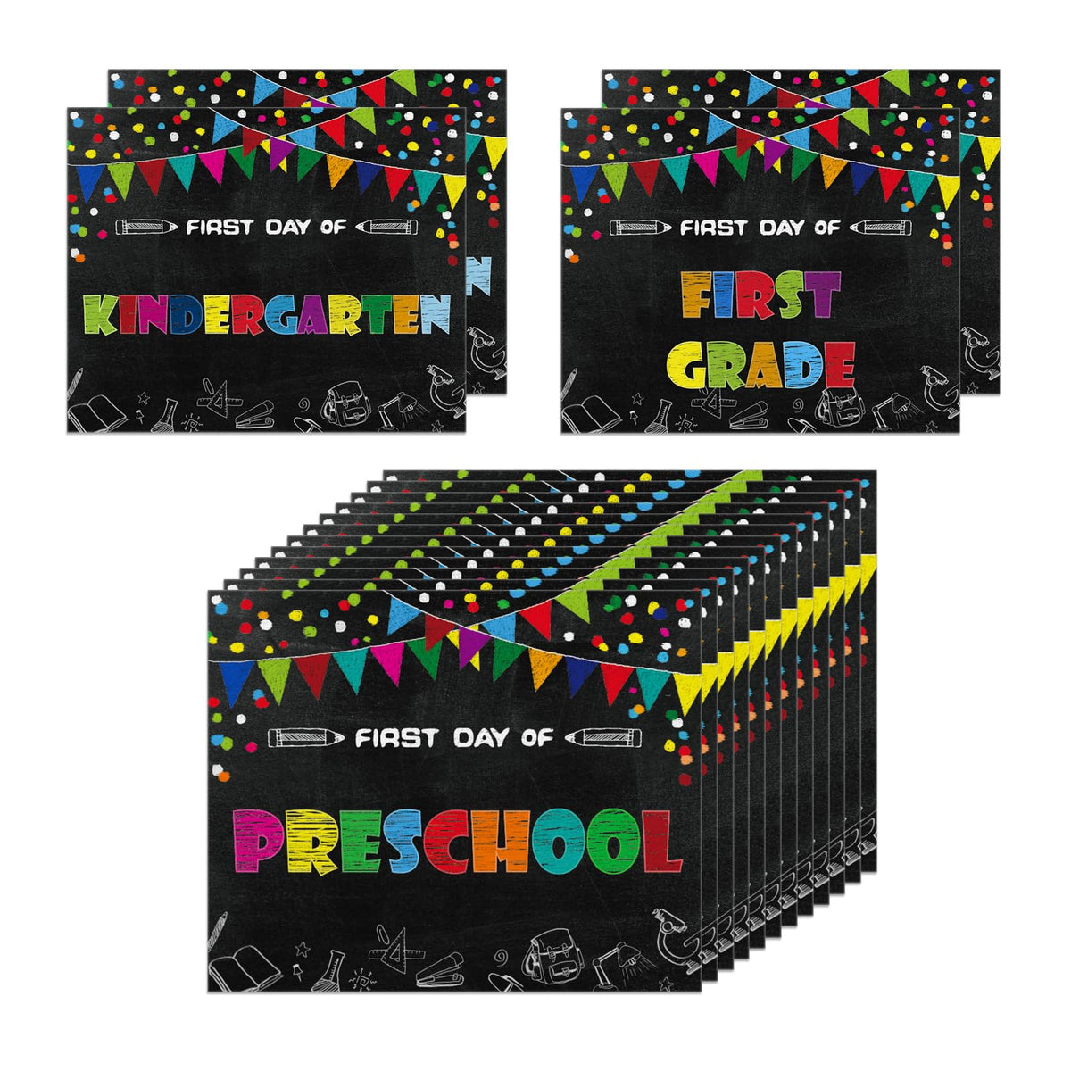 Waahome First Day Of School Chalkboard Sign 8''X10'' First Day Of School Photo Props Sign Back To School Signs For Kids Girls Bo