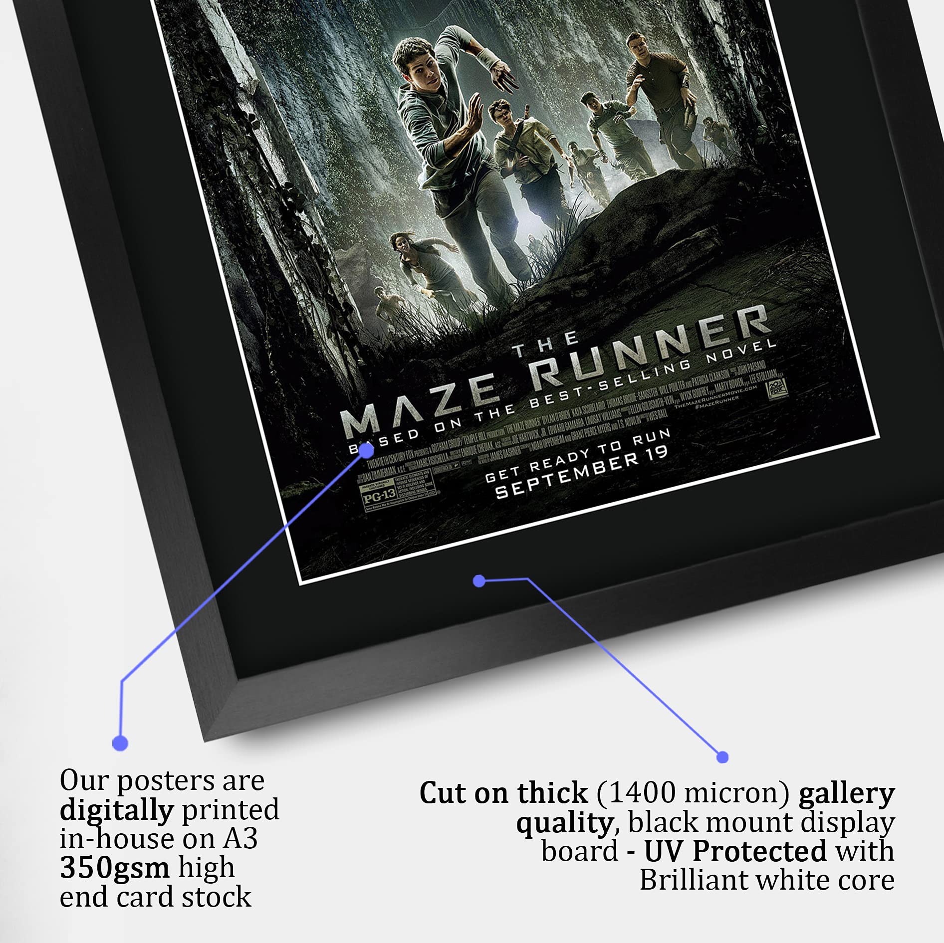 Hwc Trading The Maze Runner 1 16 X 12 Inch Framed Gifts Printed Poster Signed Autograph Picture For Movie Memorabilia Fans - 16'