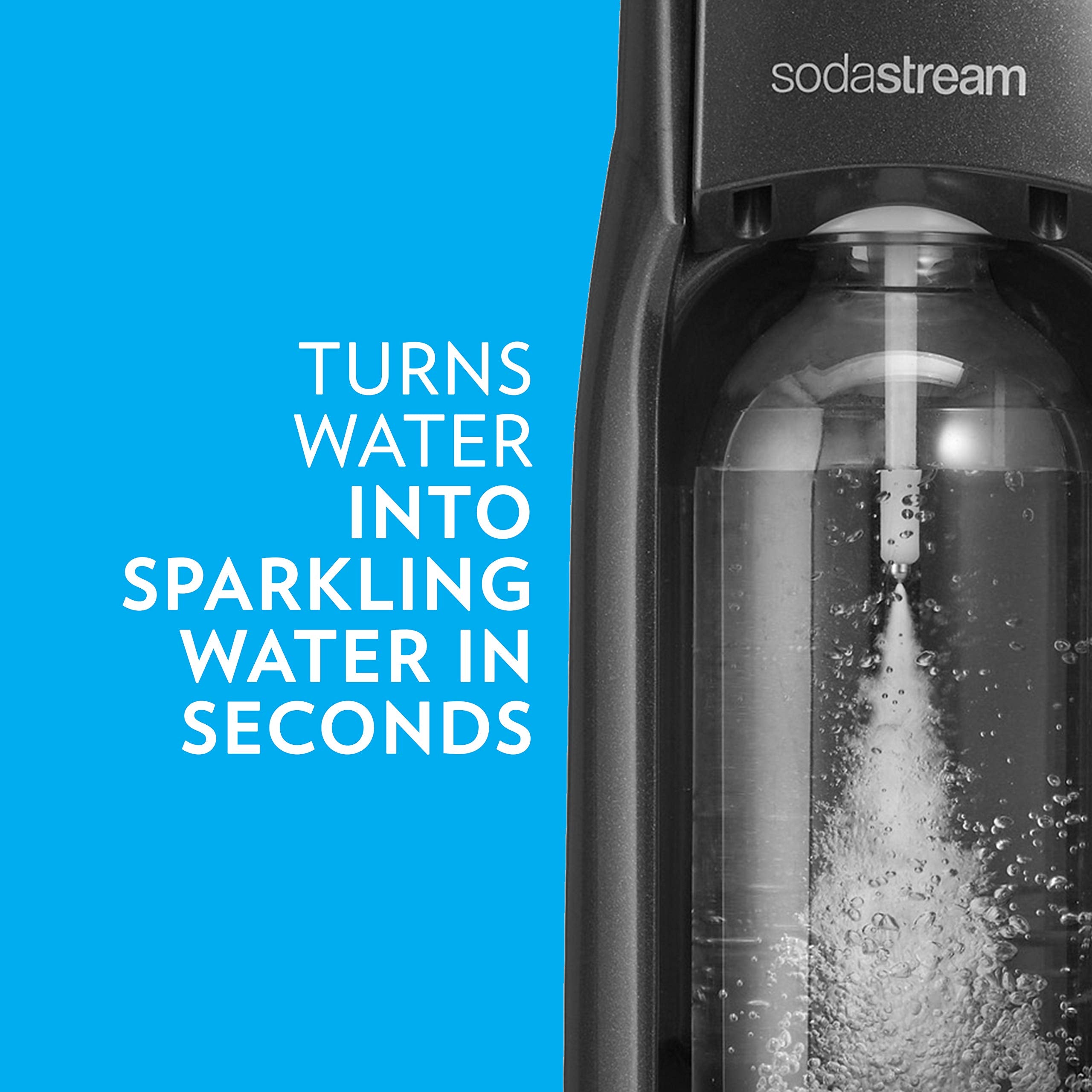 Sodastream Fountain Jet Sparkling Water Maker, Bundle With Bubly Drops, Black