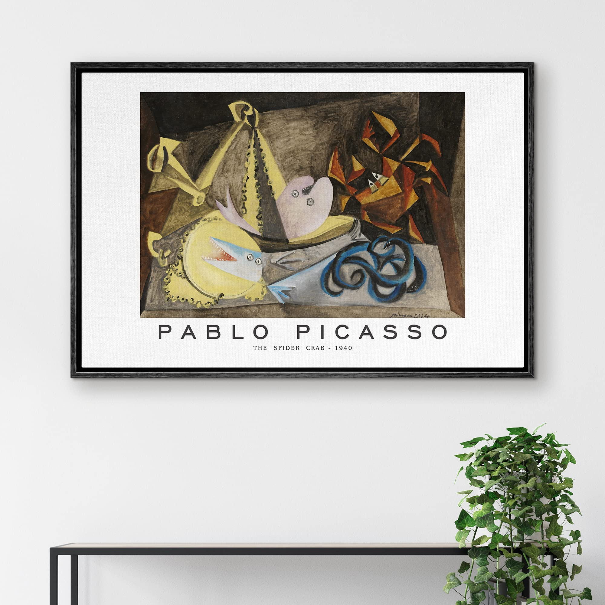 Idea4Wall Framed Canvas Print Wall Art The Spider Crab By Pablo Picasso Historic Cultural Illustrations Fine Art Decorative Trad