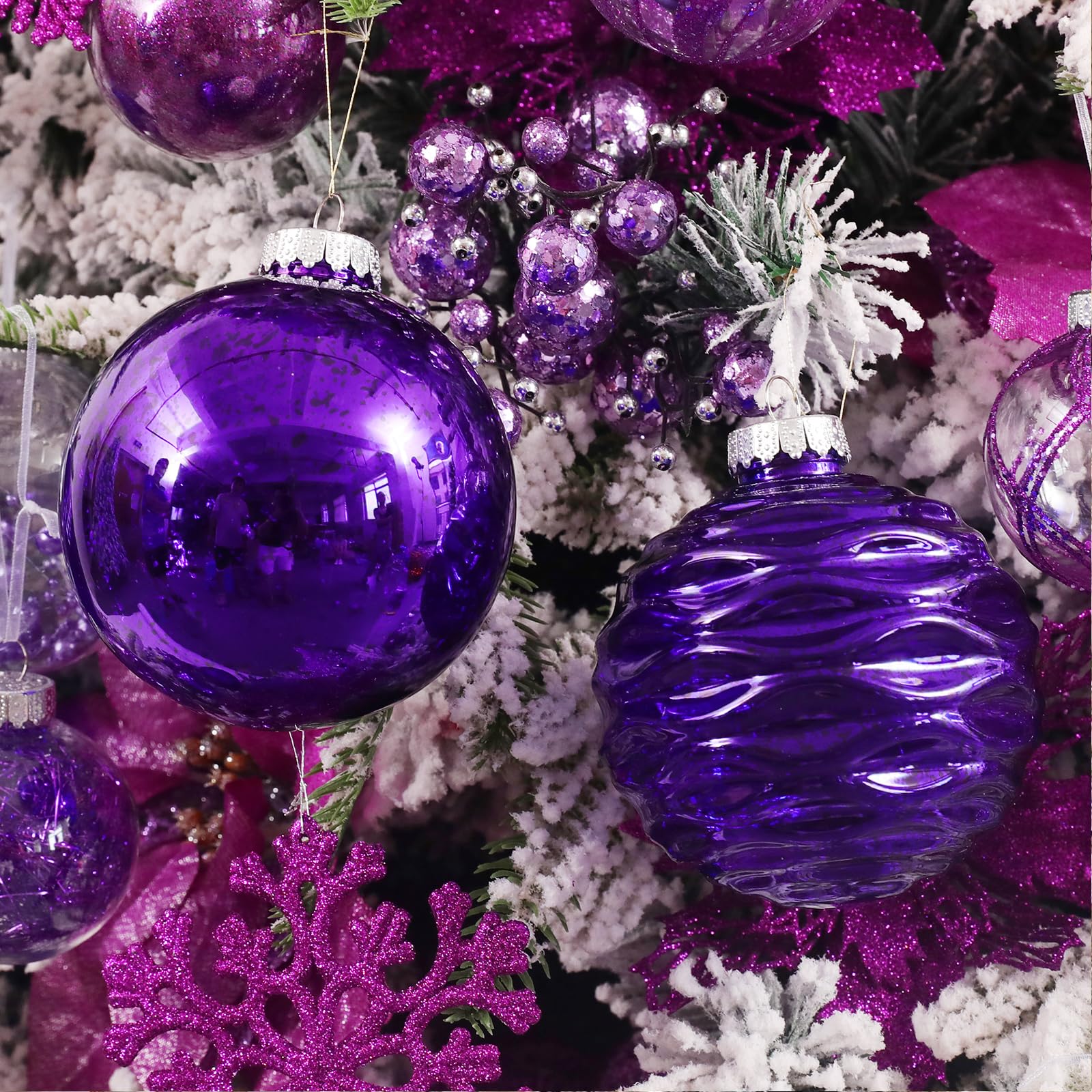 Large Christmas Ball Ornaments, Oversized Shatterproof Plastic Decorative Hanging Mercury Ornaments Ball for Xmas Holiday Party