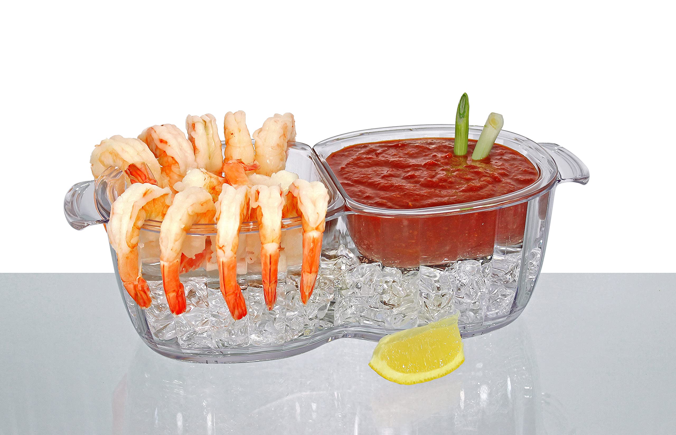 Prodyne Dips On Ice Duo Bowls - Clear Plastic, One Size, Model AB-66