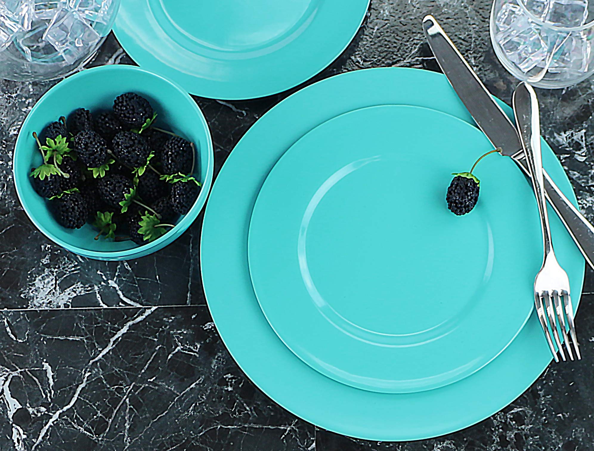 Reston Lloyd Calypso Basics Melamine Salad Plate (Set Of 6), Turquoise