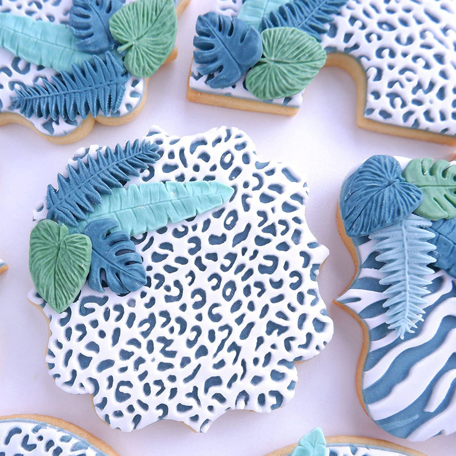 Hawaiian Turtle Leaf Fondant Molds, Palm Leaf Banana Leaf Chocolate Silicone Molds, Tropical Plant Clay Resin Molds For Baking C