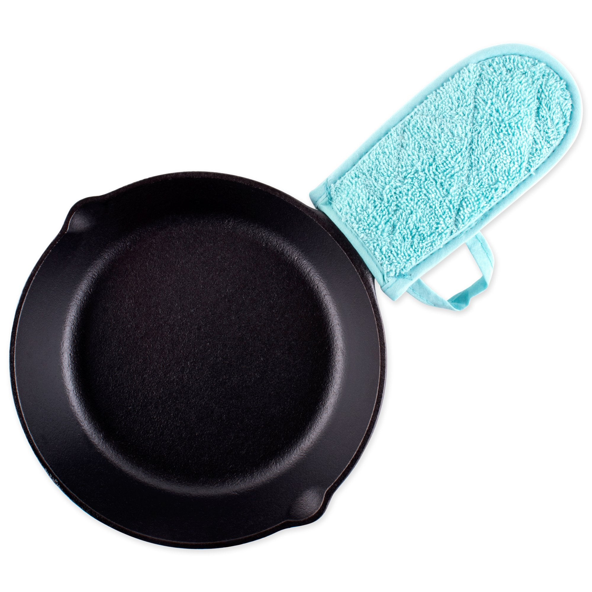 Dii Basic Terry Collection Quilted 100% Cotton, Pan Handle, Aqua, 3 Piece
