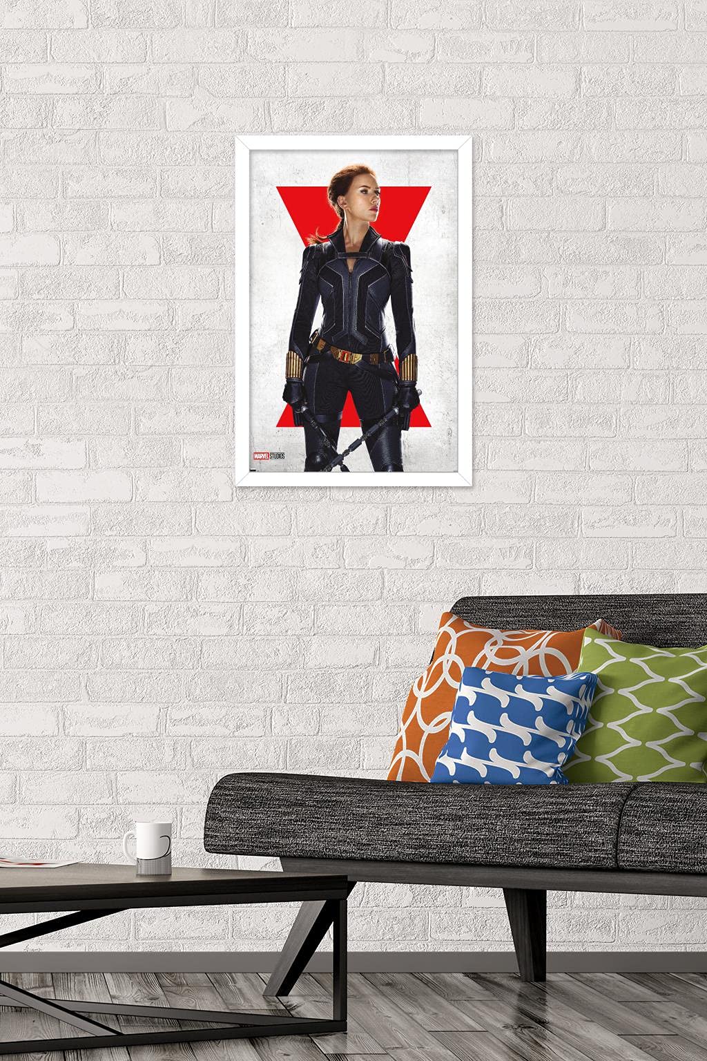 Trends International Marvel Black Widow - Black Widow One Sheet Wall Poster, 14.72'' X 22.37'', White Framed Version