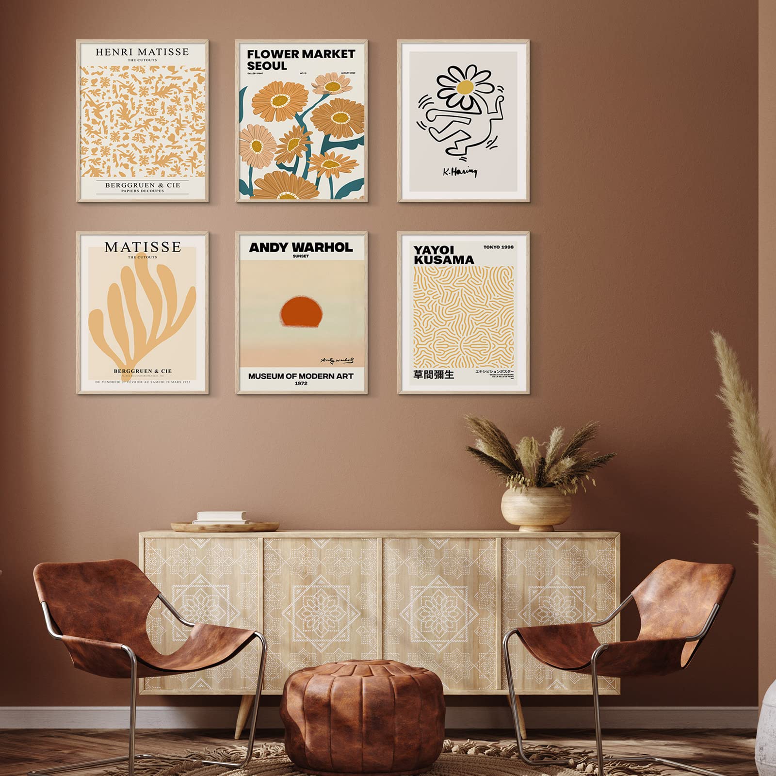 Habseligkeit Van Gogh Wall Art Prints, Flower Market Wall Art Prints, Matisse Posters For Room Aesthetic Unframed, 11X14In, Set