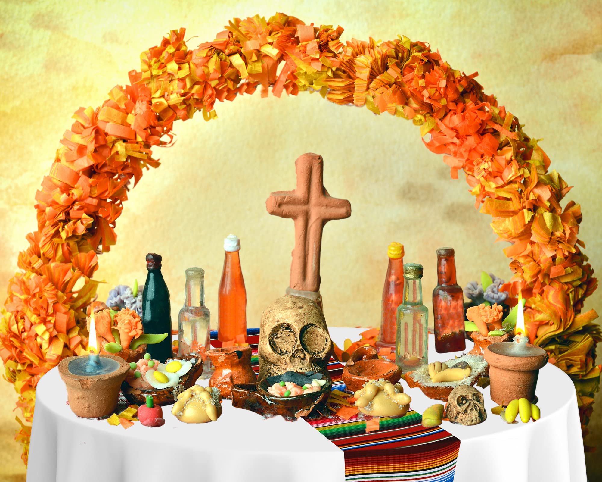 Oudain Mexican Round Tablecloth 84 Inch Mexican Striped Serape Tablecloth Fiesta Waterproof Table Cloth Table Cover For Cinco De