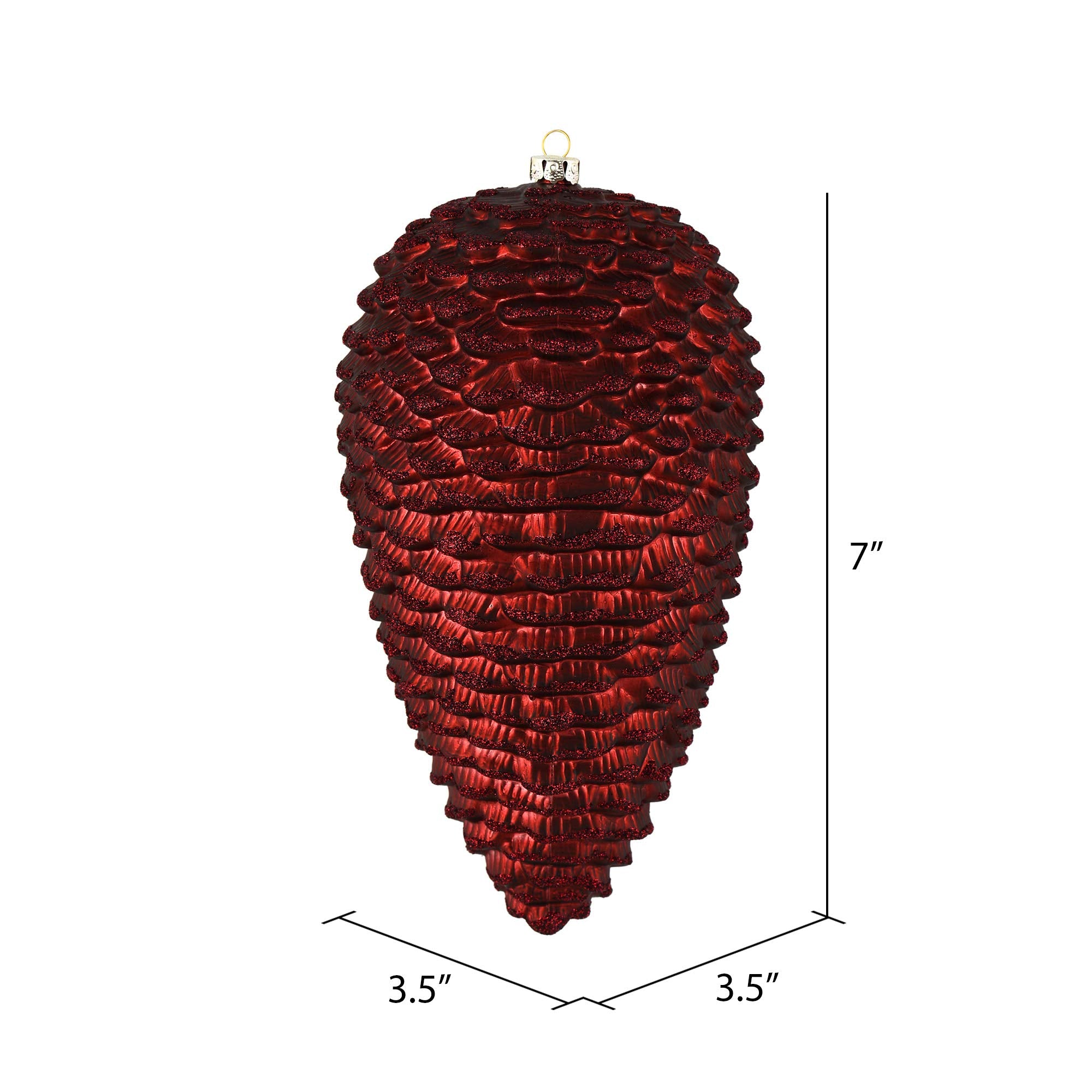 Vickerman Burgundy Pinecone Ornament